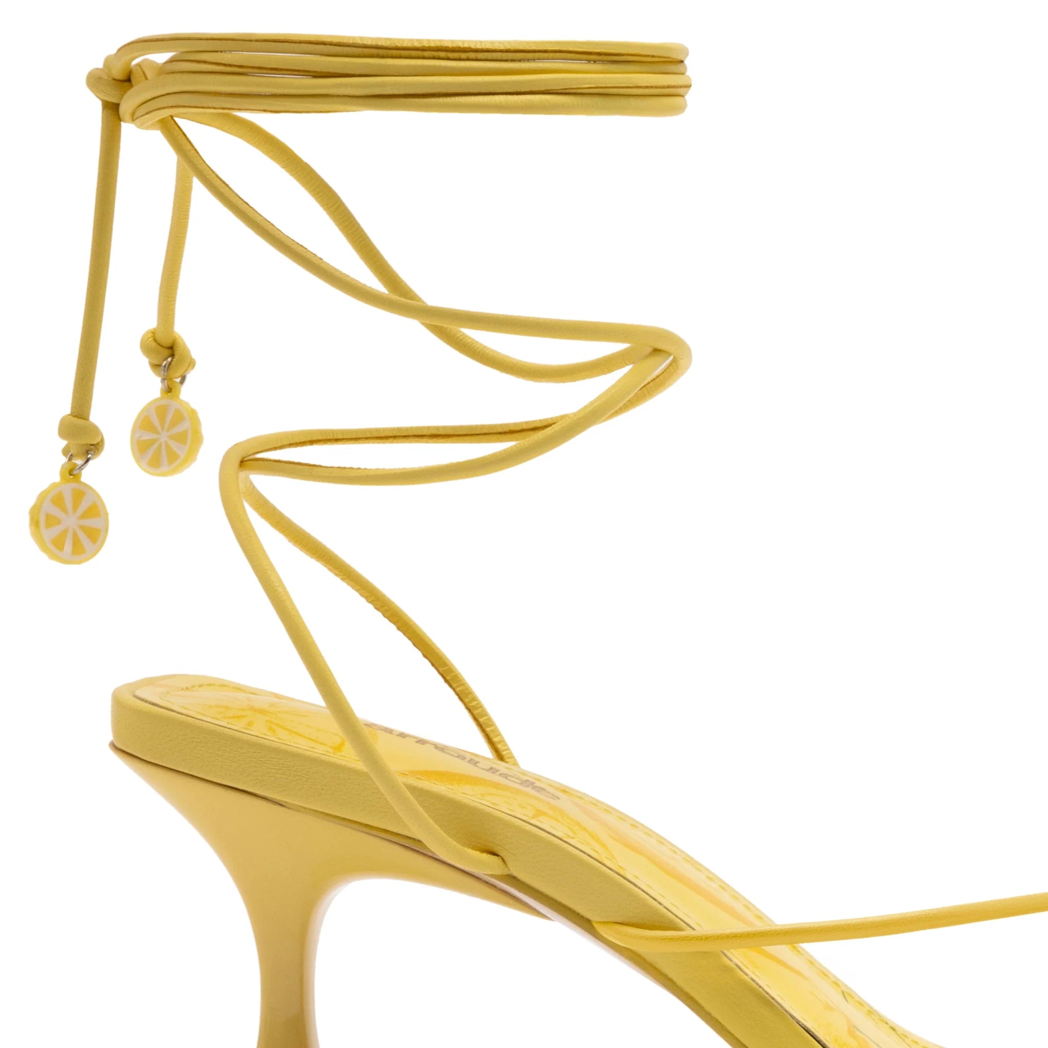 Nadia Sandal In Lemonade Leather by Larroudé