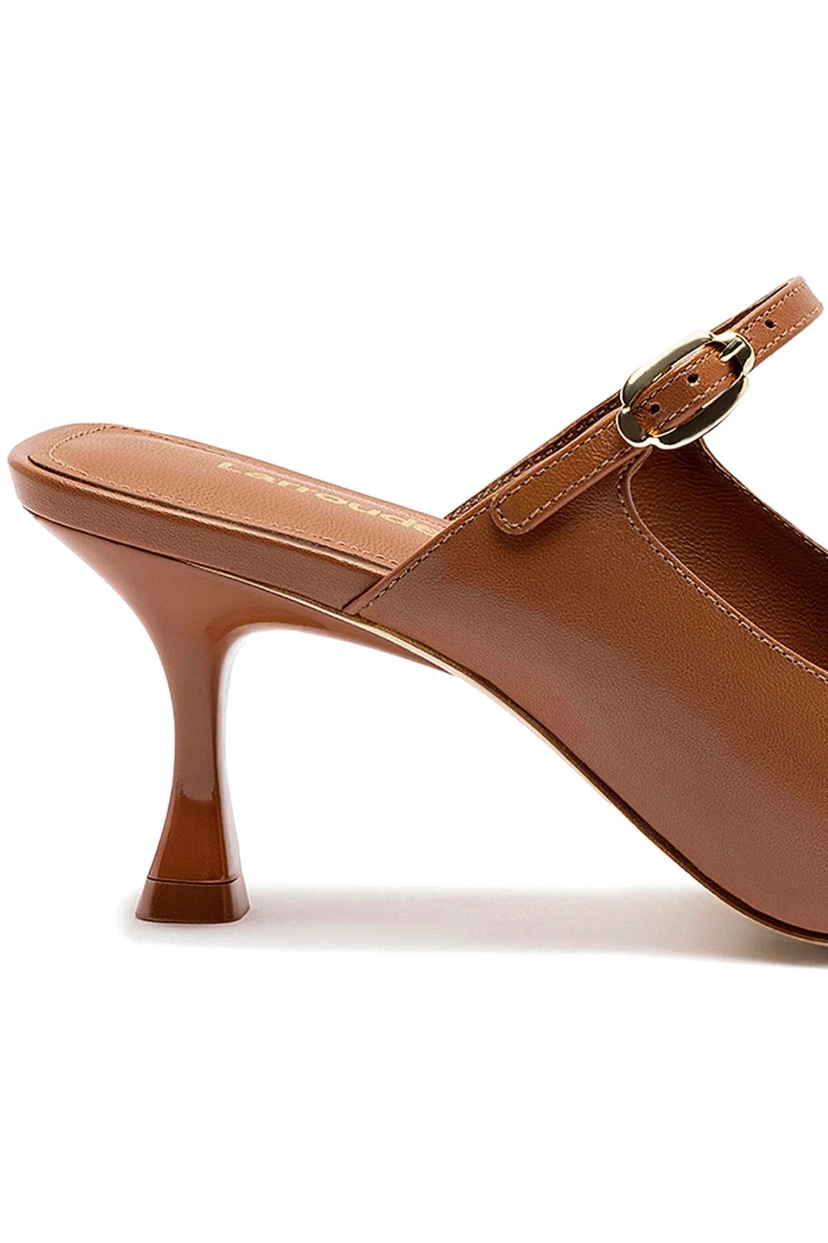 Ines Mule In Caramel Leather by Larroudé