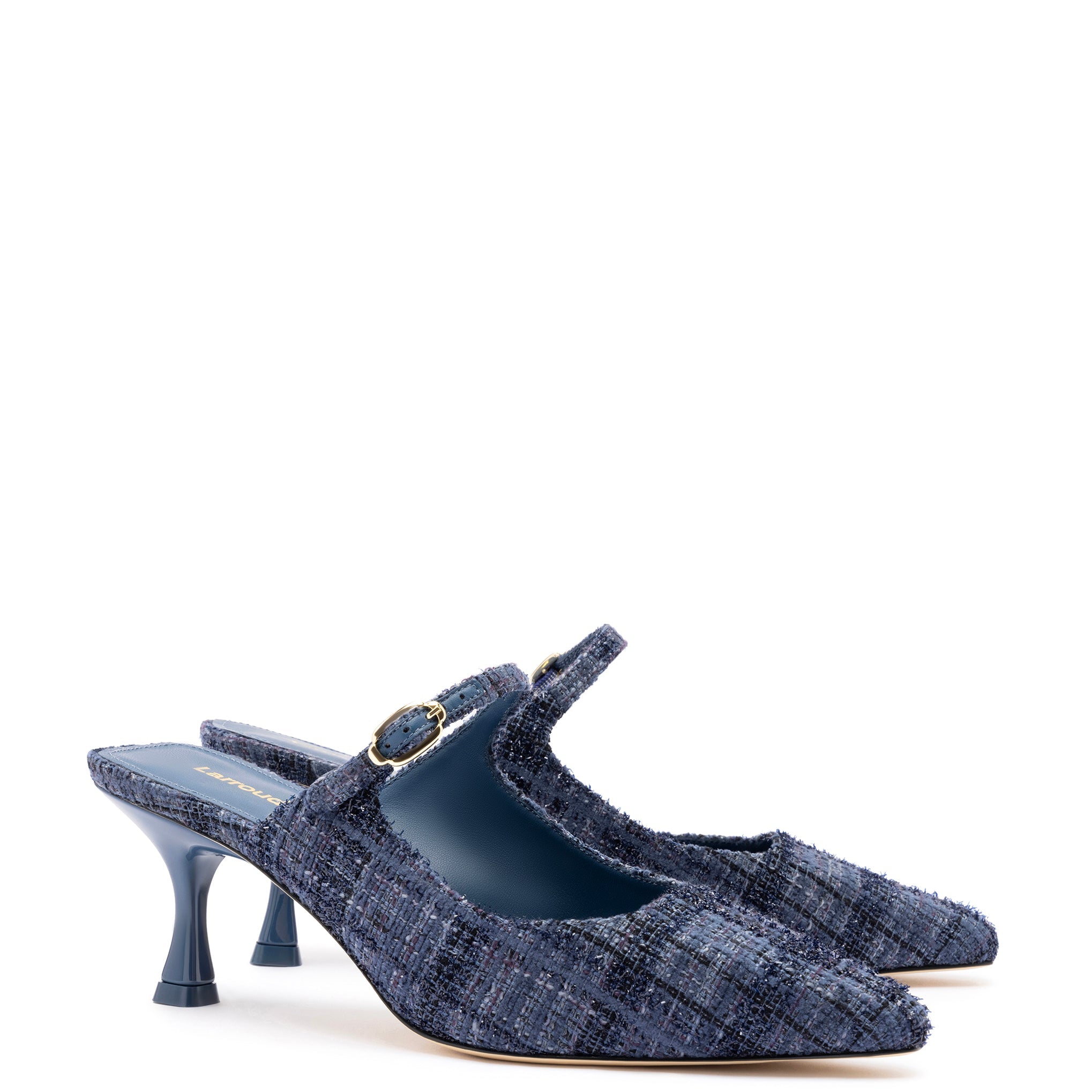 Ines Mule In Marlin Tweed by Larroudé