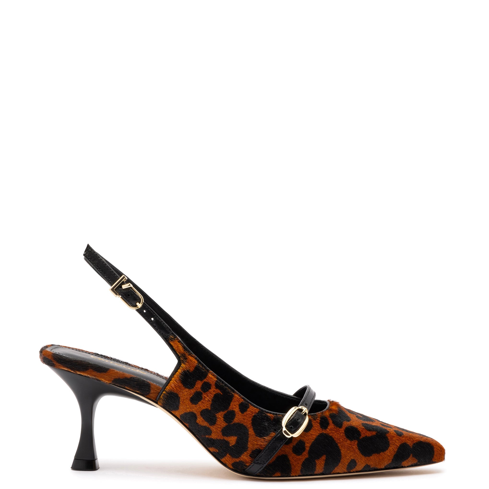 Ines Pump In Leopard Print Calf Hair by Larroudé