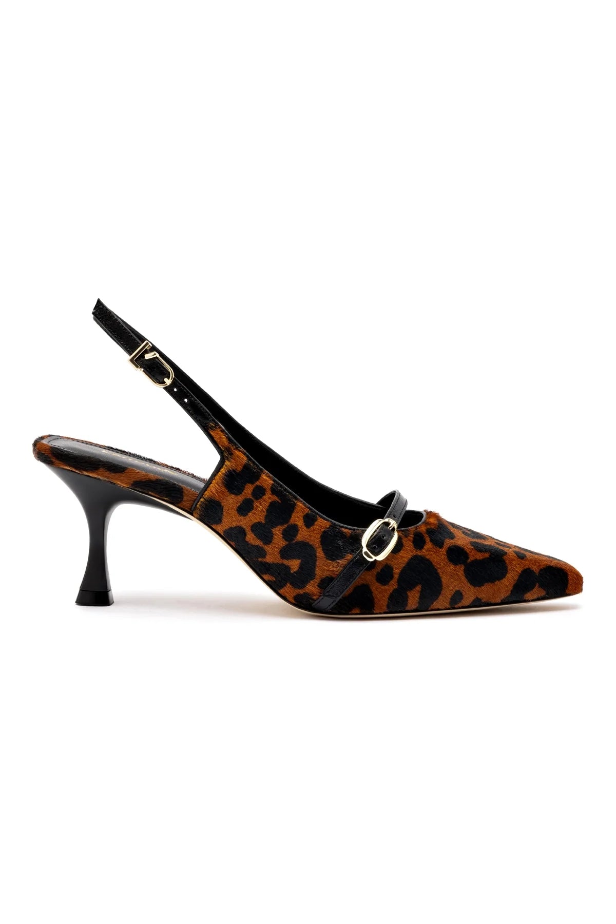 Ines Pump In Leopard Print Calf Hair by Larroudé