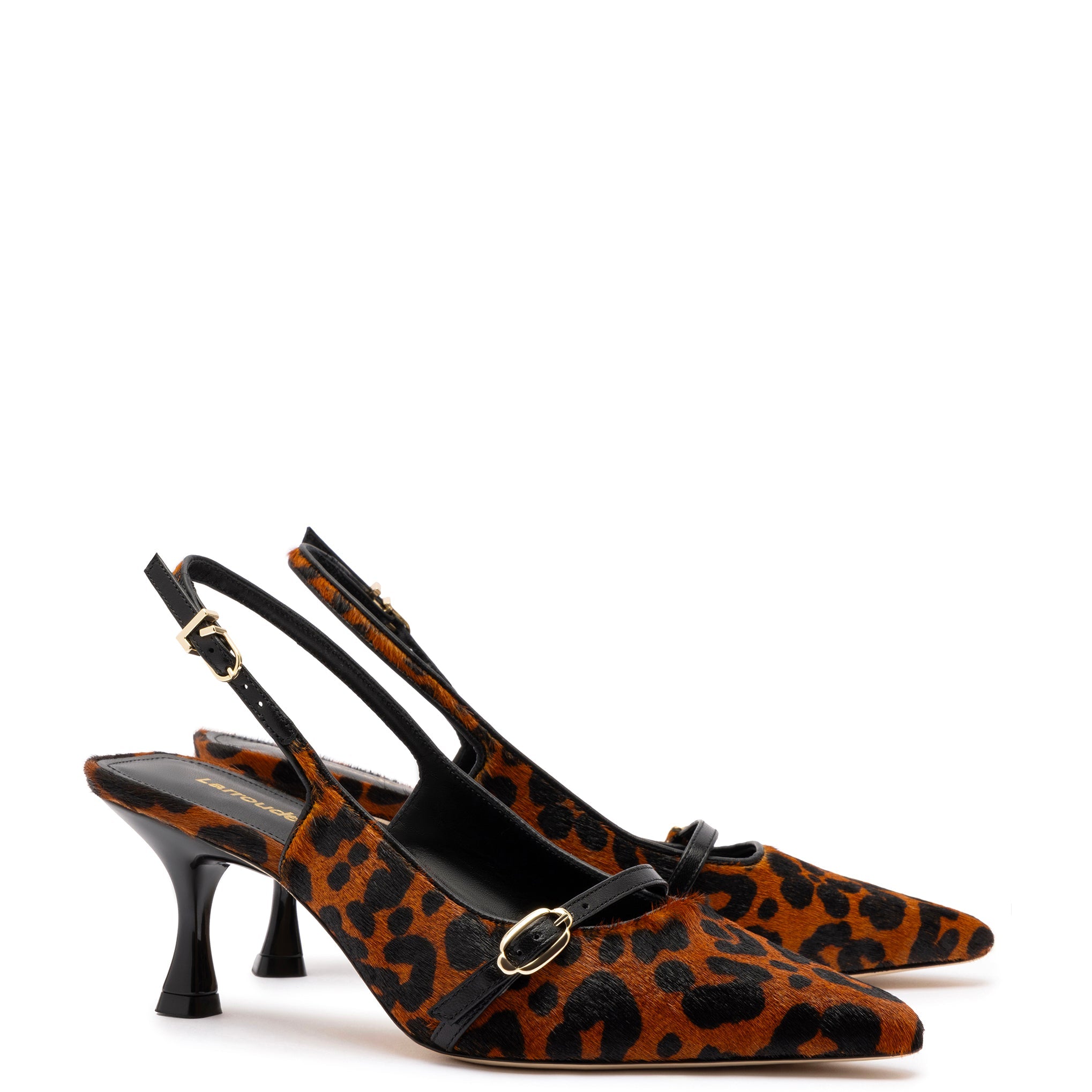 Ines Pump In Leopard Print Calf Hair by Larroudé