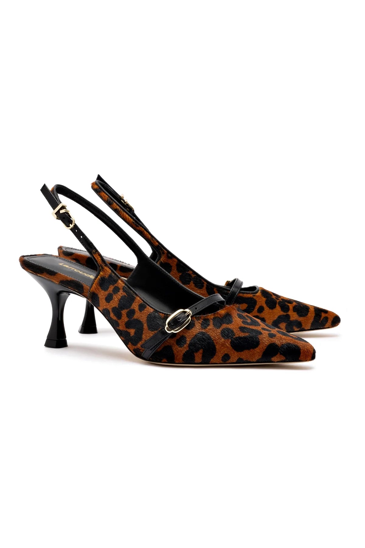 Ines Pump In Leopard Print Calf Hair by Larroudé