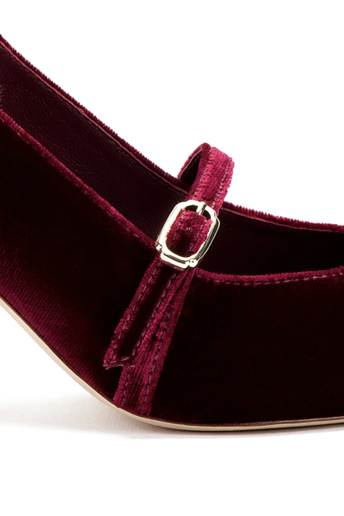 Ines Pump In Wine Velvet by Larroudé