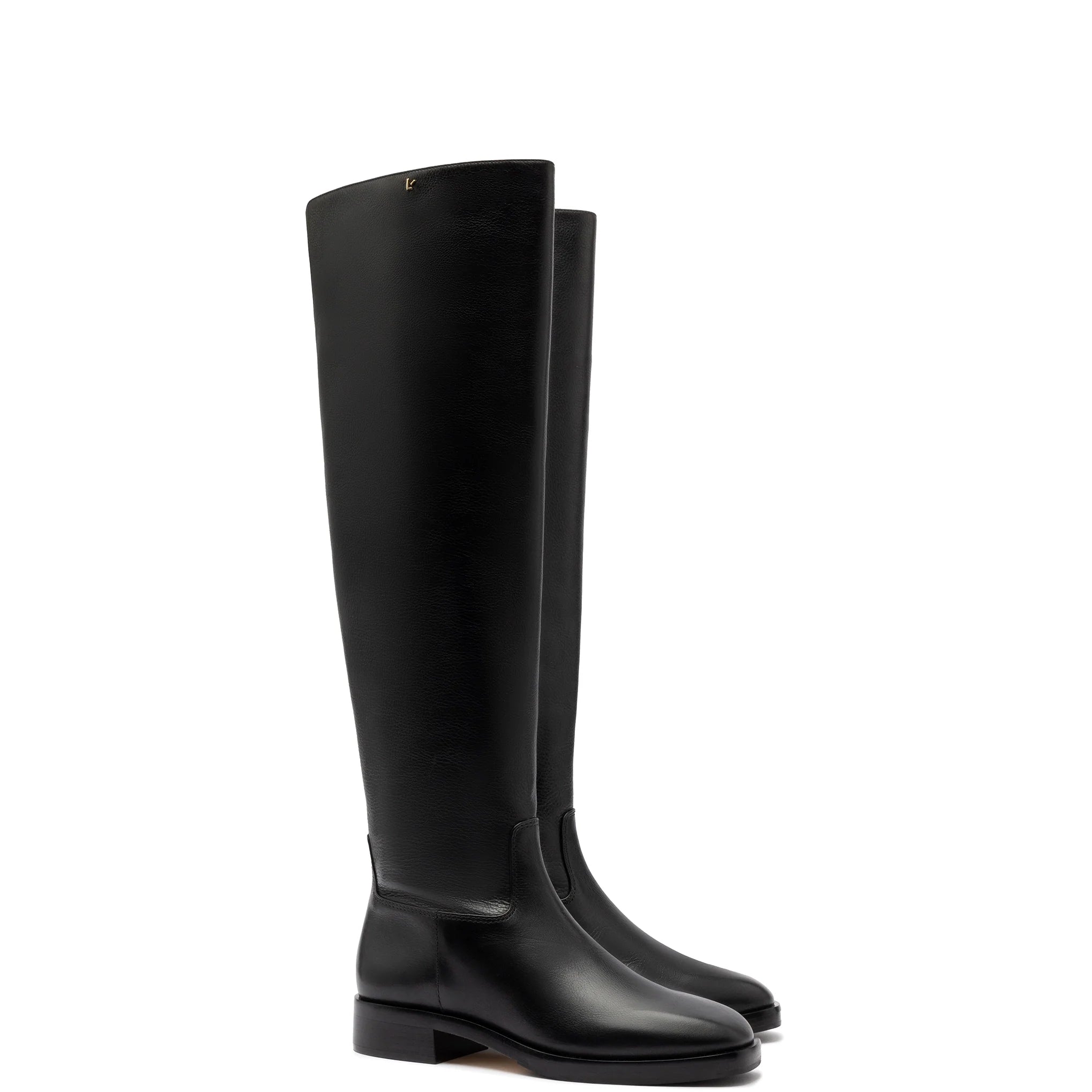 Anne Hi Boot In Black Leather by Larroudé