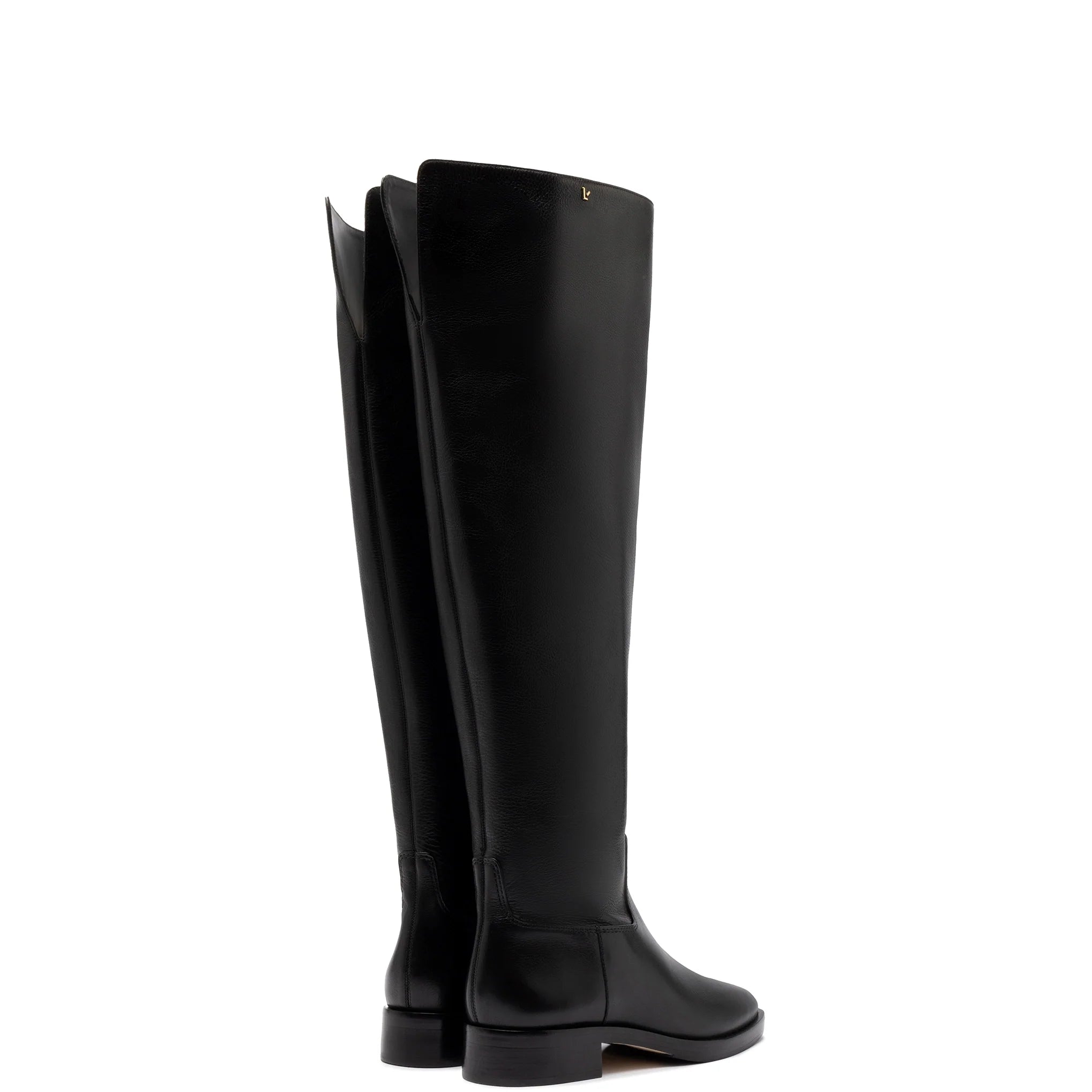 Anne Hi Boot In Black Leather by Larroudé