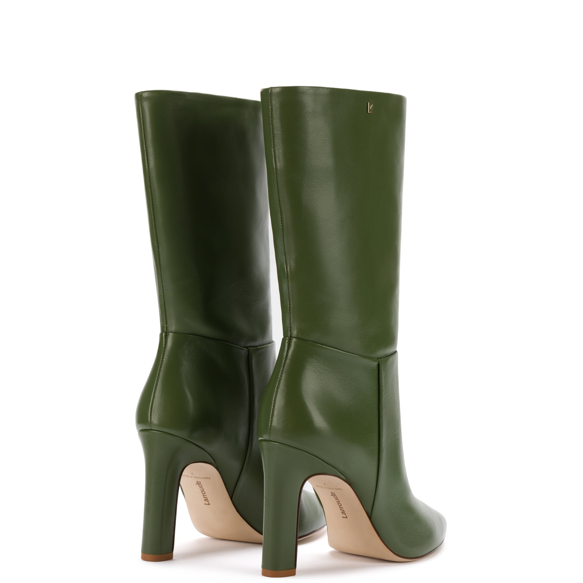 Cindy Boot In Olivine Leather by Larroudé