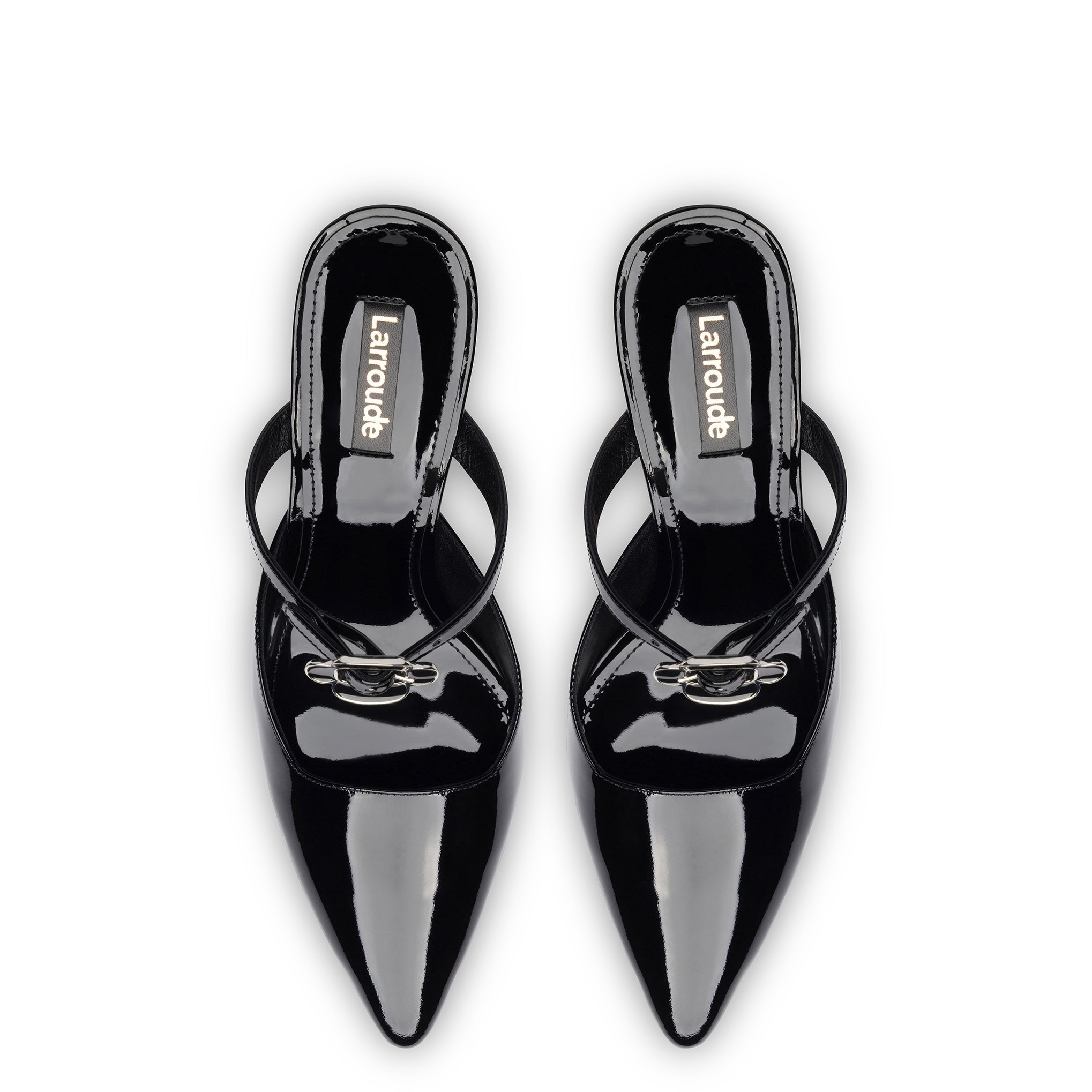 Daisy Pump In Black Patent Leather by Larroudé