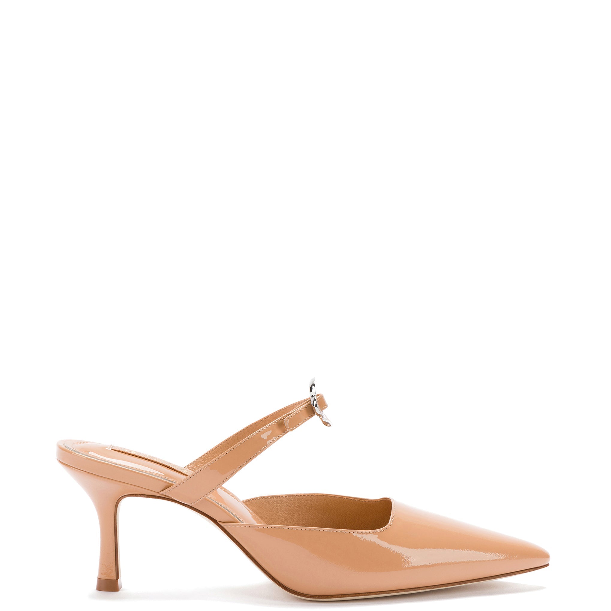 Daisy Pump In Tan Patent Leather by Larroudé