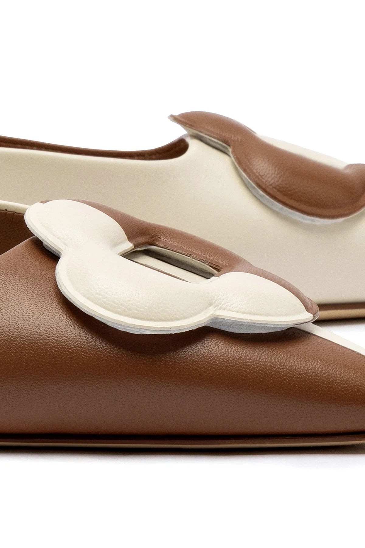 Kitten Heel Mule in Caramel by Larroudé