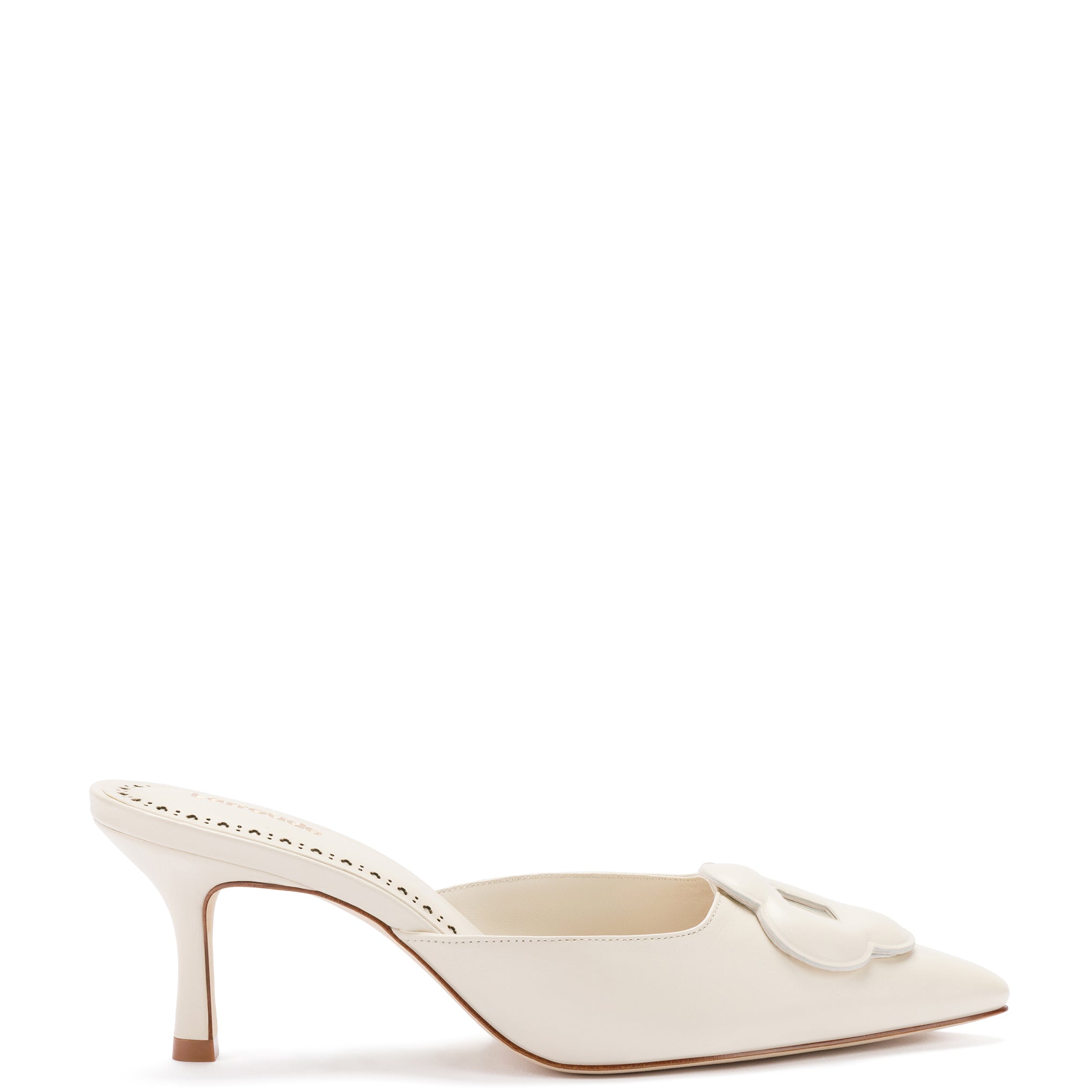 Flora Pump In Ivory Leather by Larroudé