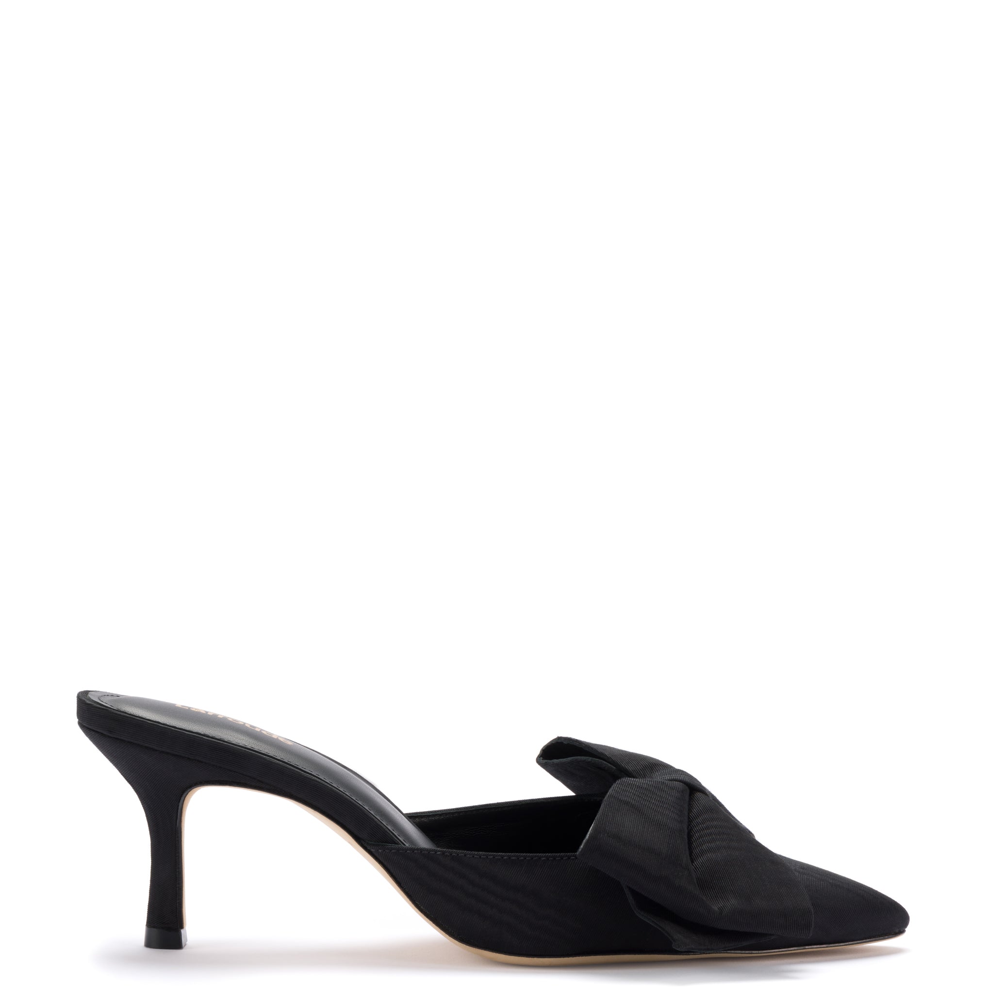 Mini Elle Pump In Black Fabric by Larroudé