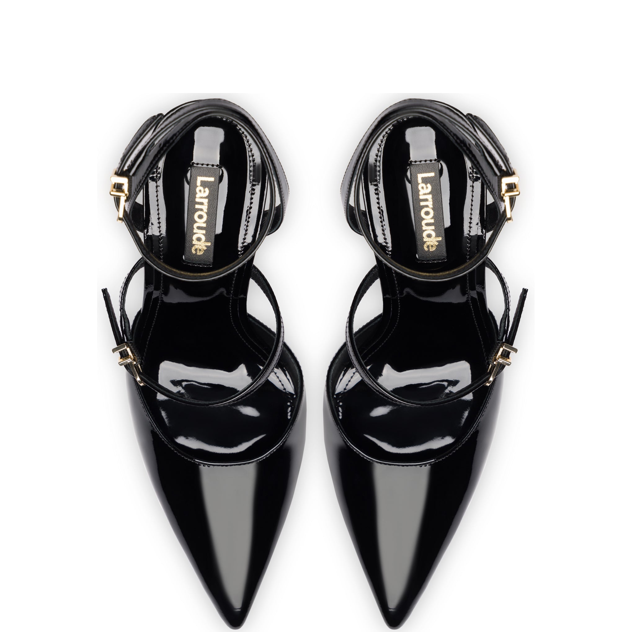 Kris Pump In Black Patent Leather by Larroudé