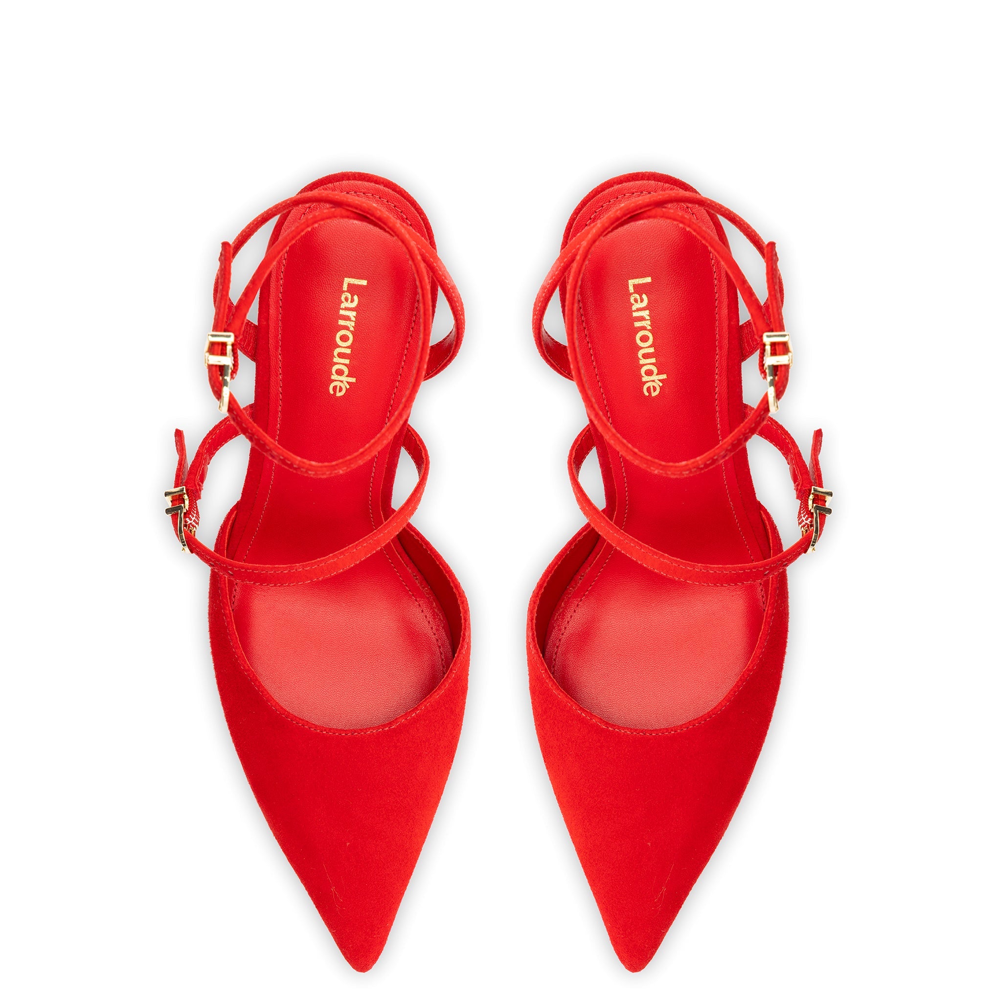 Kris Pump In Scarlet Suede by Larroudé