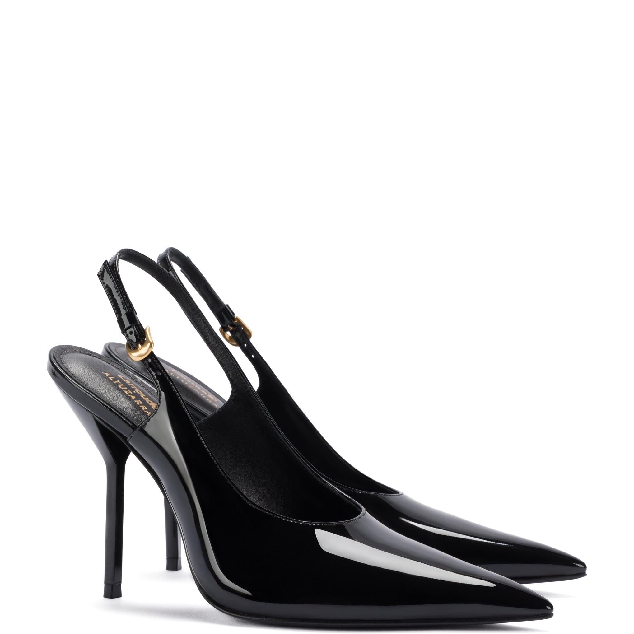 Larroudé x Altuzarra Pump In Black Patent Leather by Larroudé