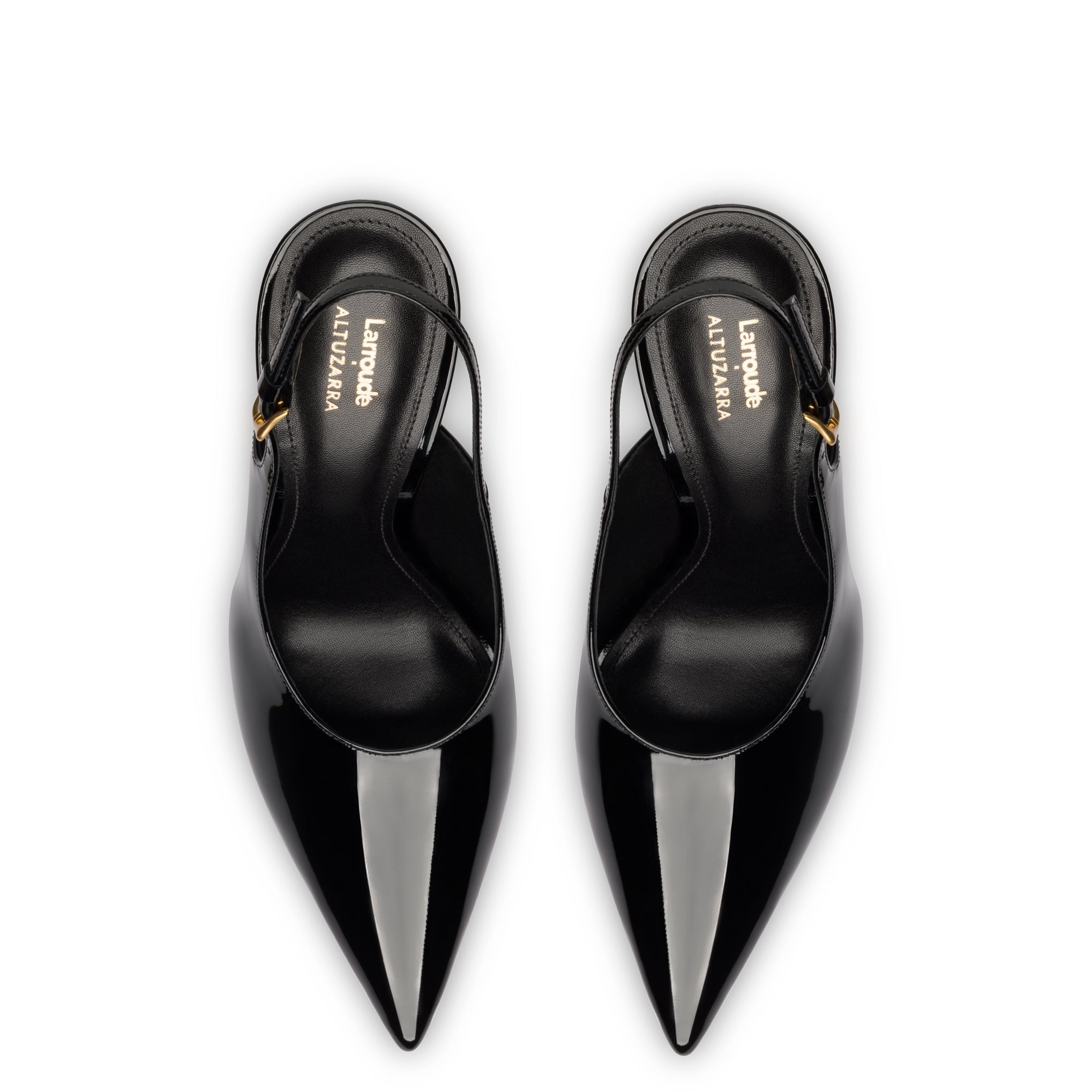 Larroudé x Altuzarra Pump In Black Patent Leather by Larroudé