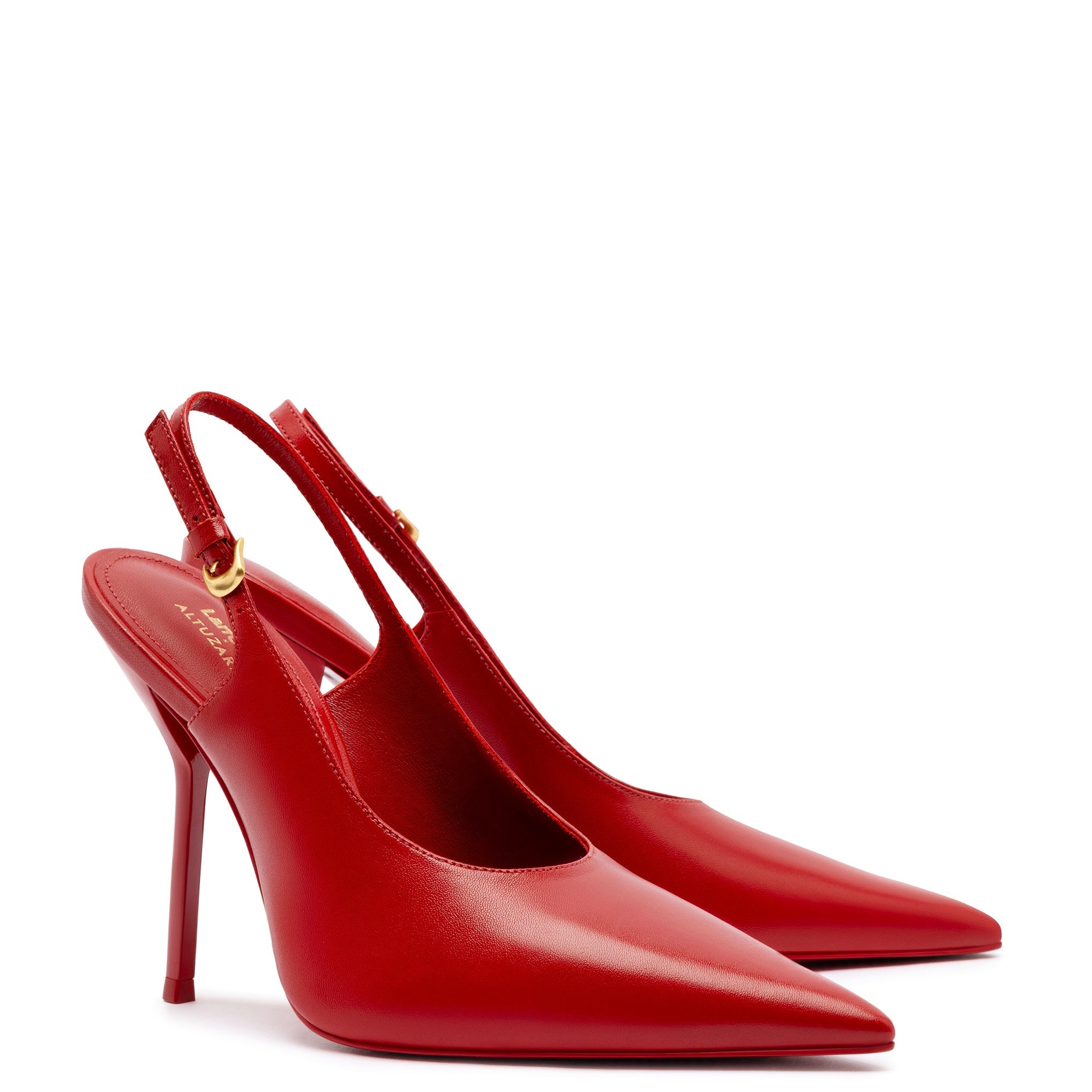 Larroudé x Altuzarra Pump In Blood Red Leather by Larroudé