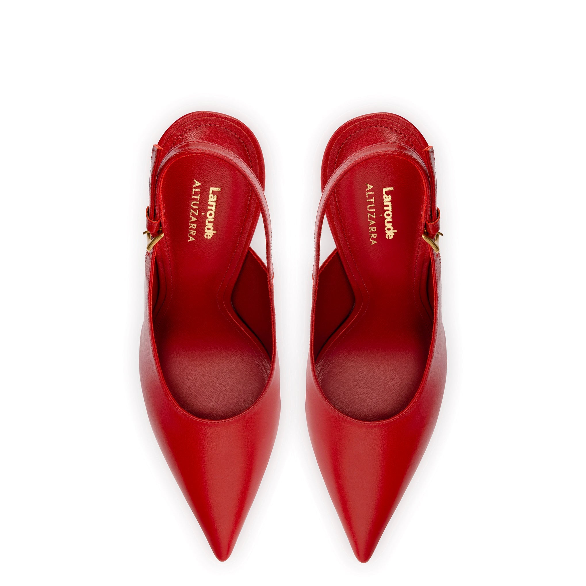 Larroudé x Altuzarra Pump In Blood Red Leather Larroudé