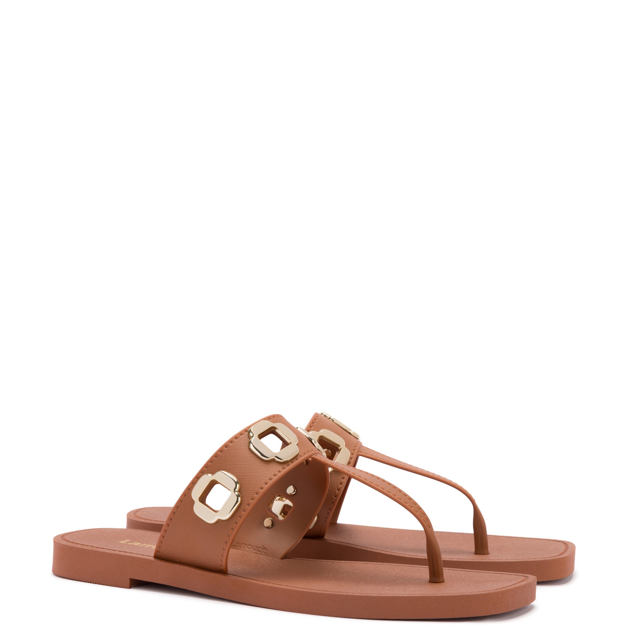 Milan S In Caramel PVC by Larroudé