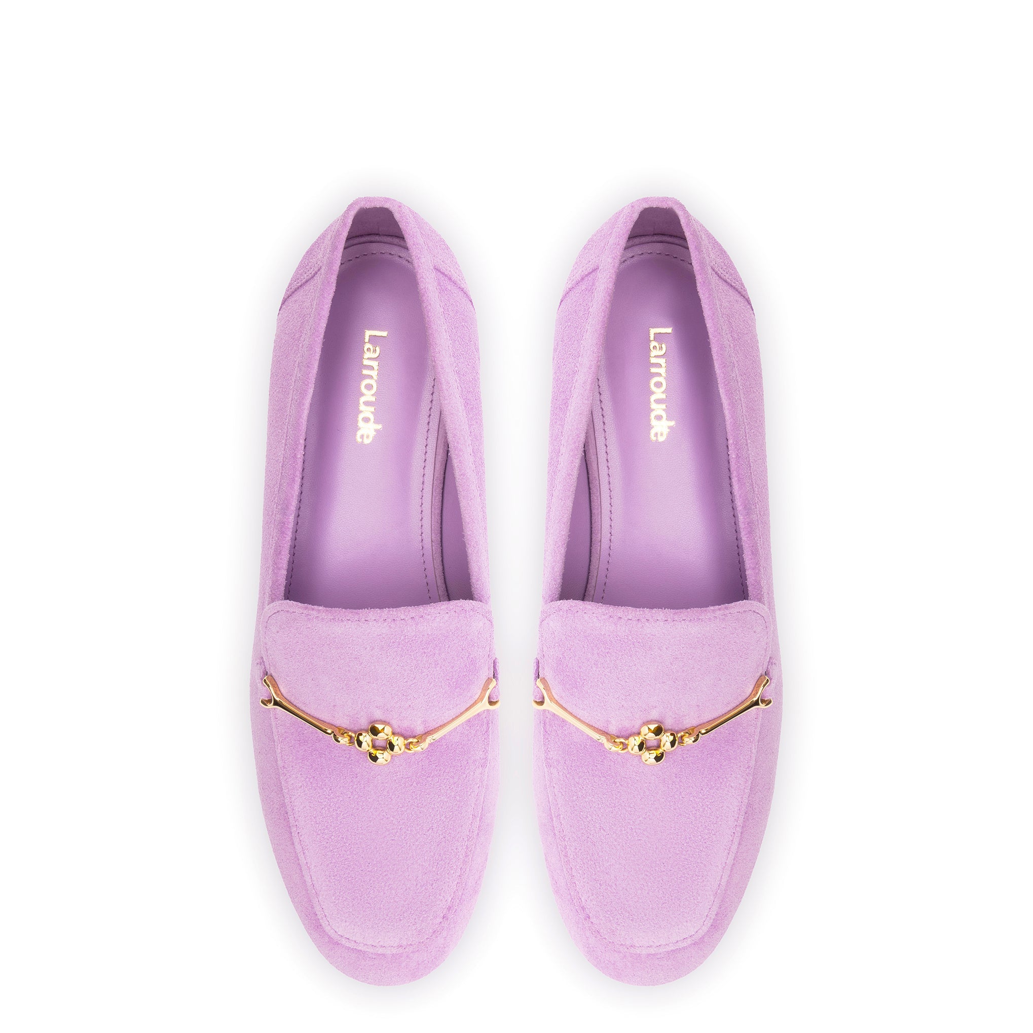 Katherine Loafer In Lilac Suede by Larroudé