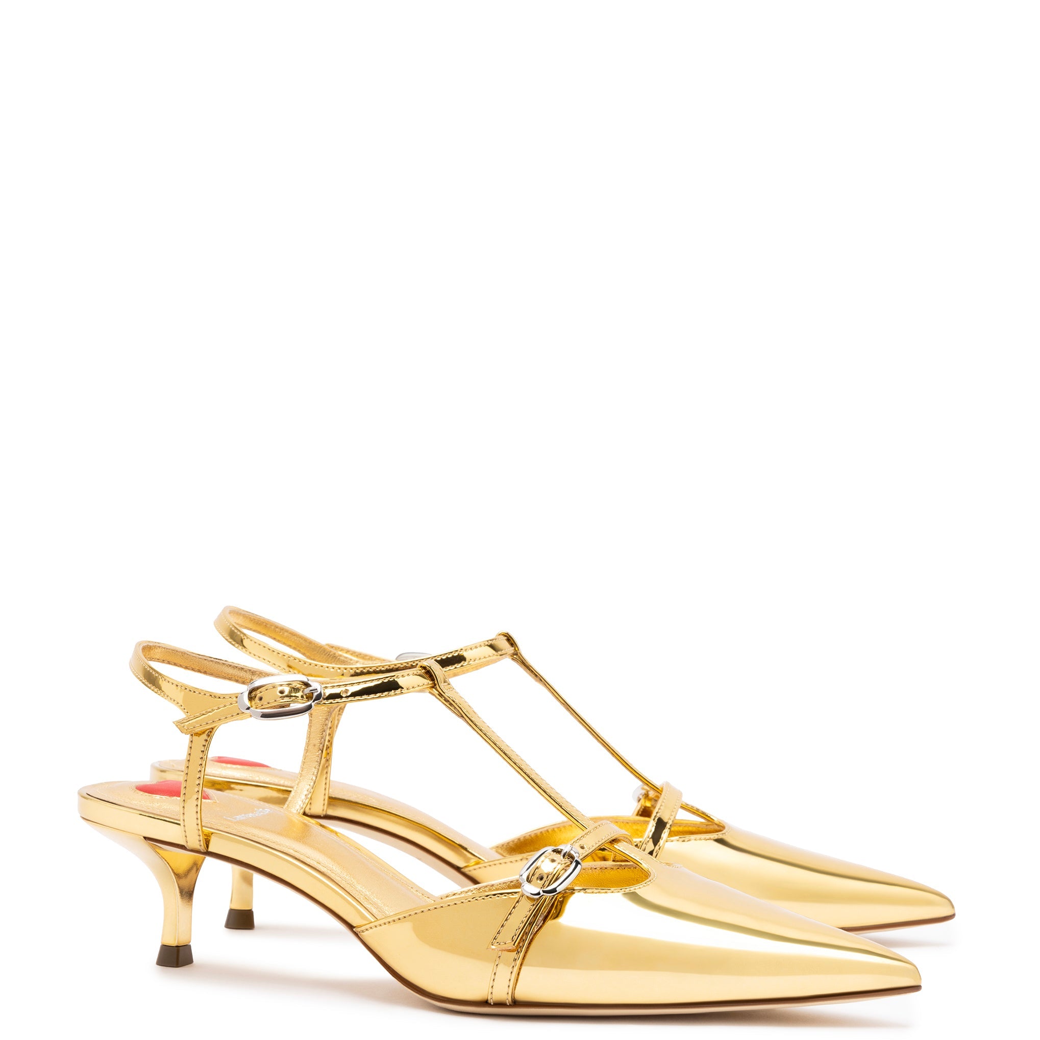 Grace Pump In Gold Specchio by Larroudé