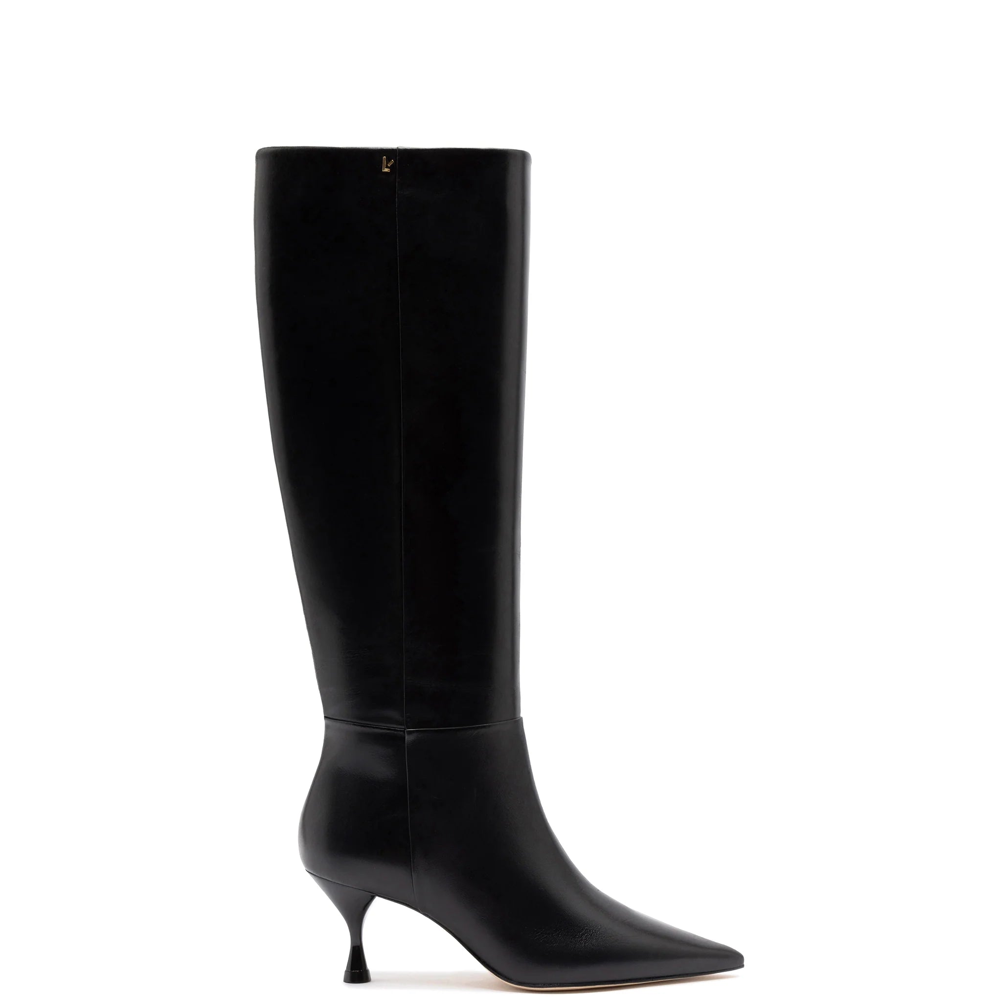 Georgia Boot In Black Leather by Larroude