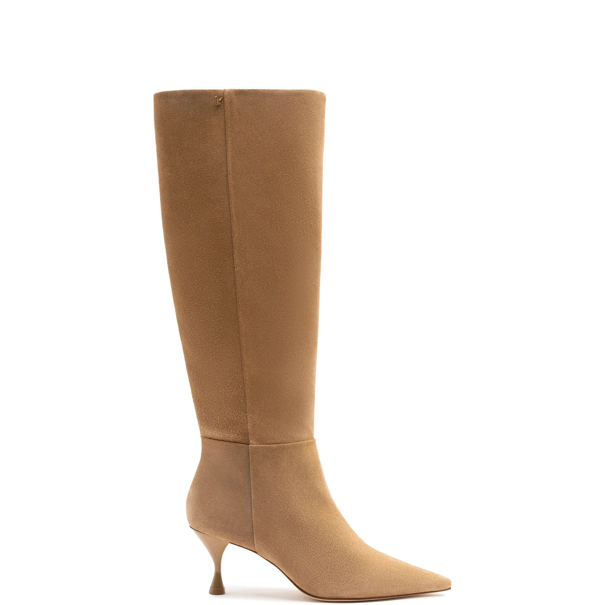 Georgia Boot In Peanut Suede by Larroude