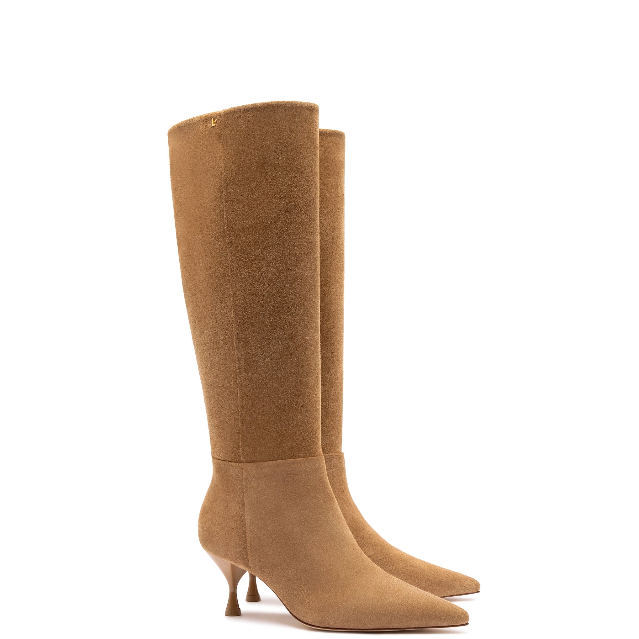 Georgia Boot In Peanut Suede by Larroude