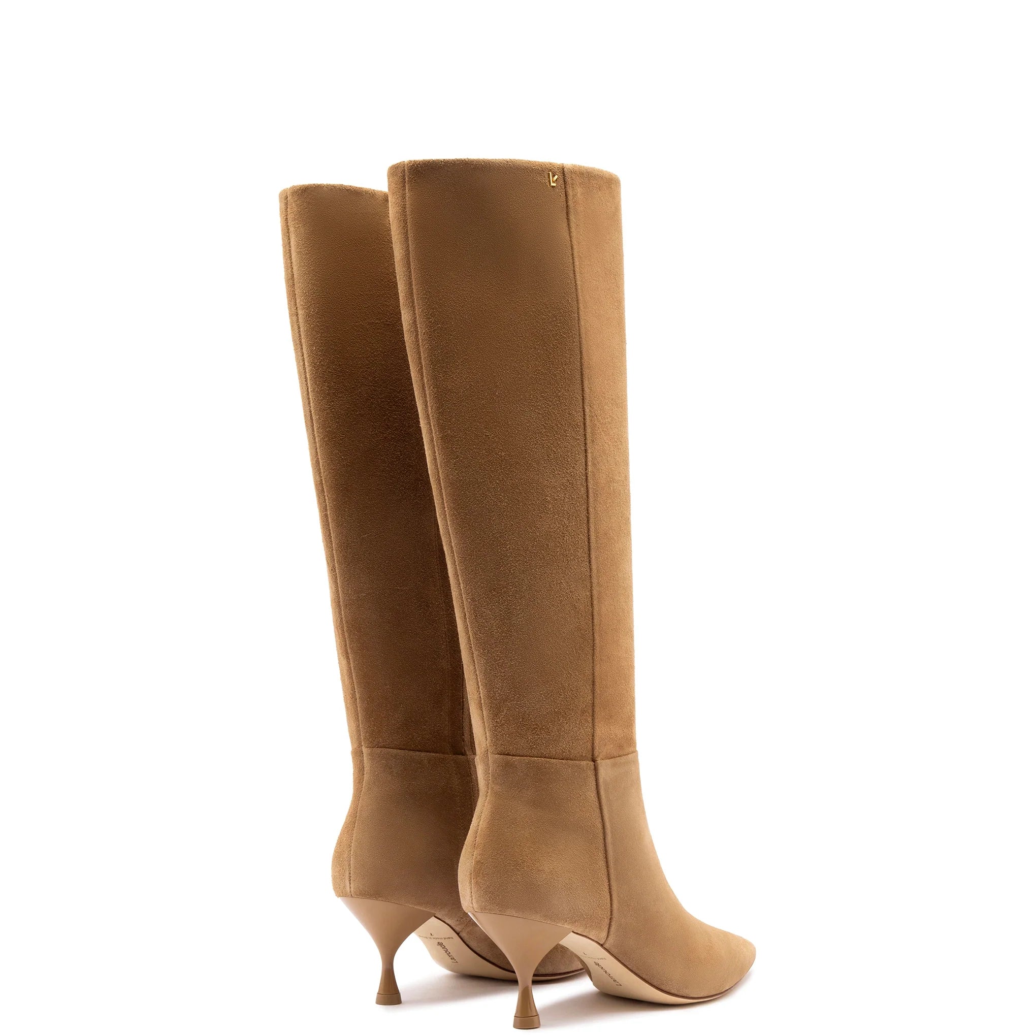 Georgia Boot In Peanut Suede by Larroude