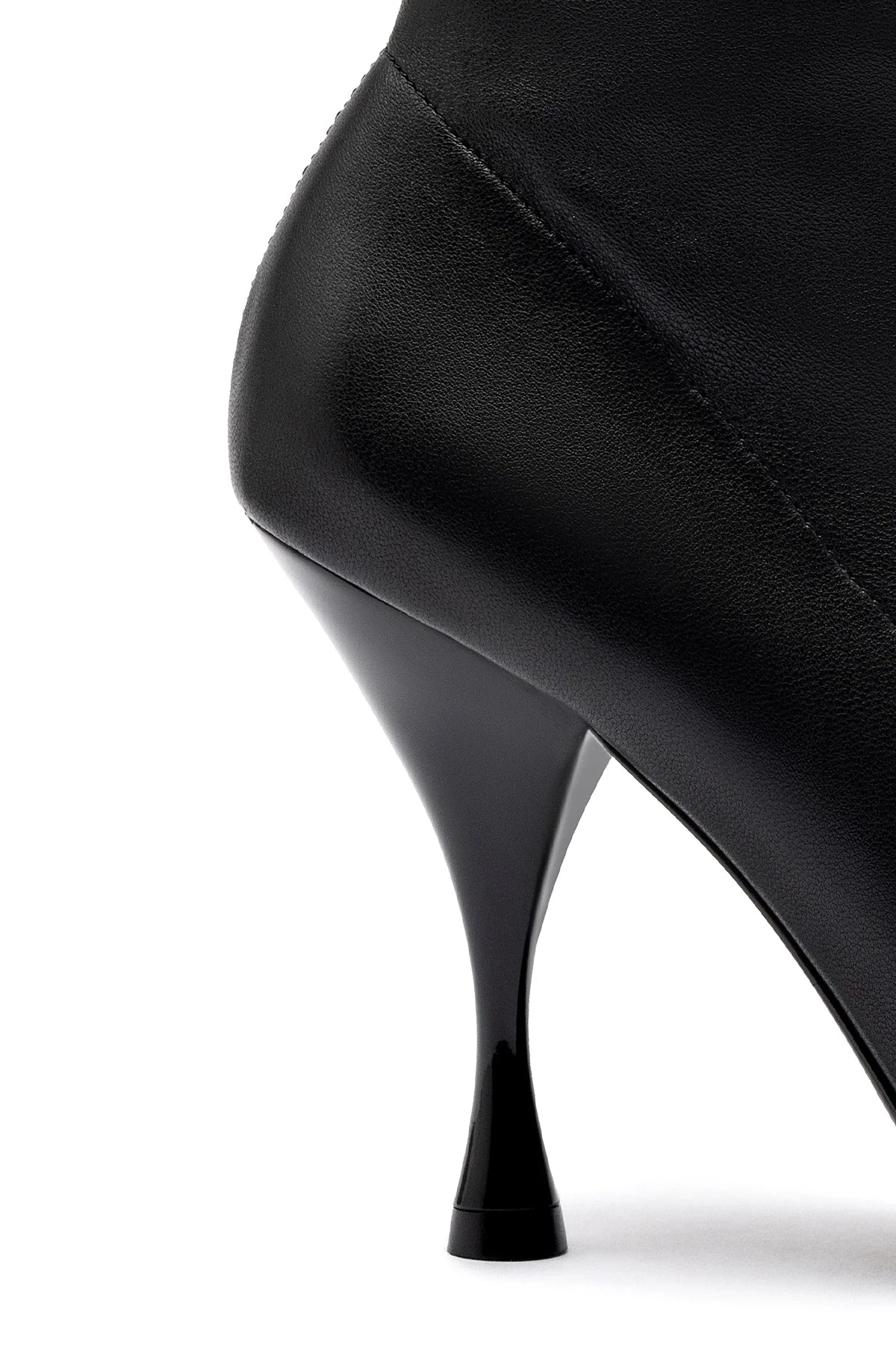 Mini Georgia Boot In Black Stretch Leather by Larroudé