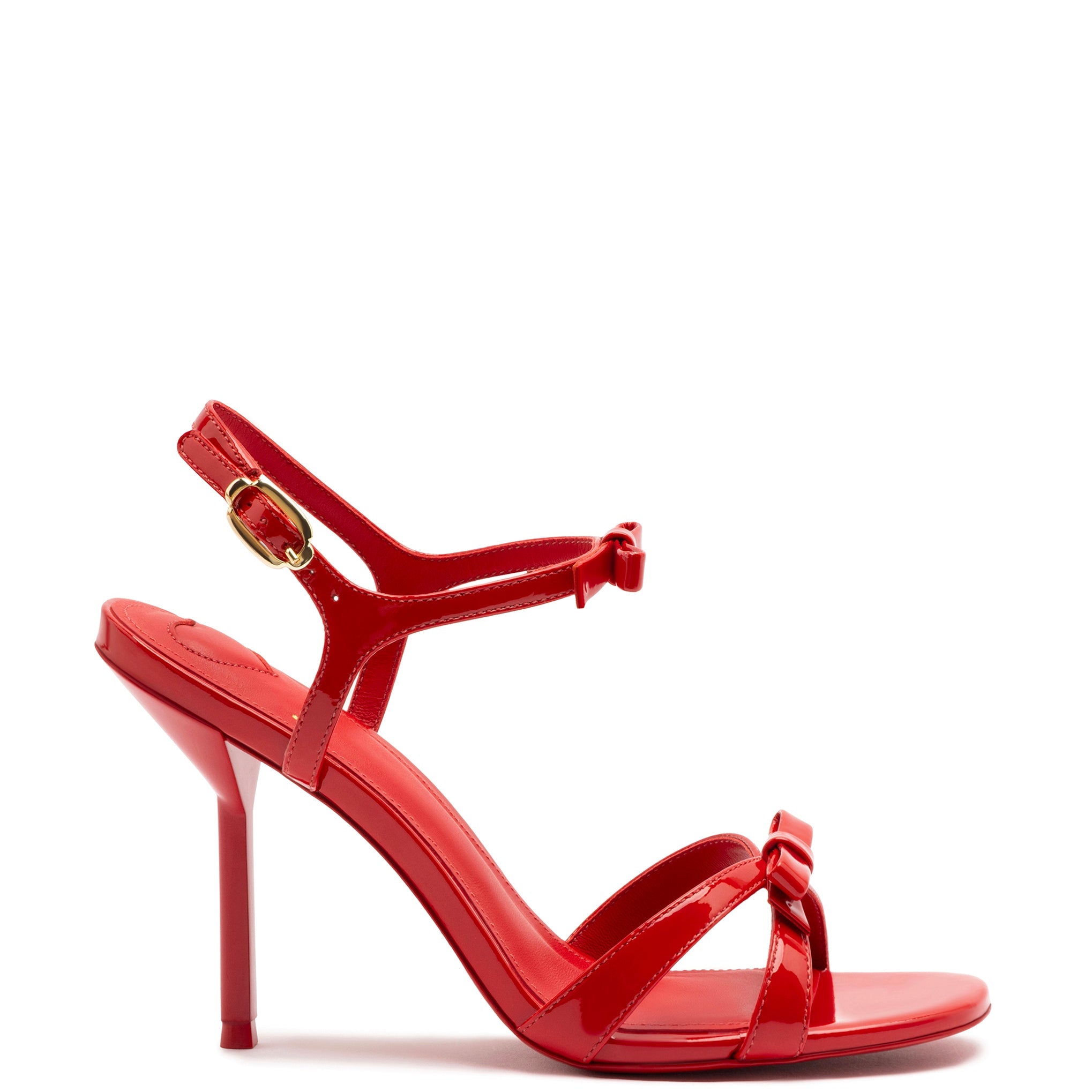 Brooks Sandal In Scarlet Patent Leather by Larroudé