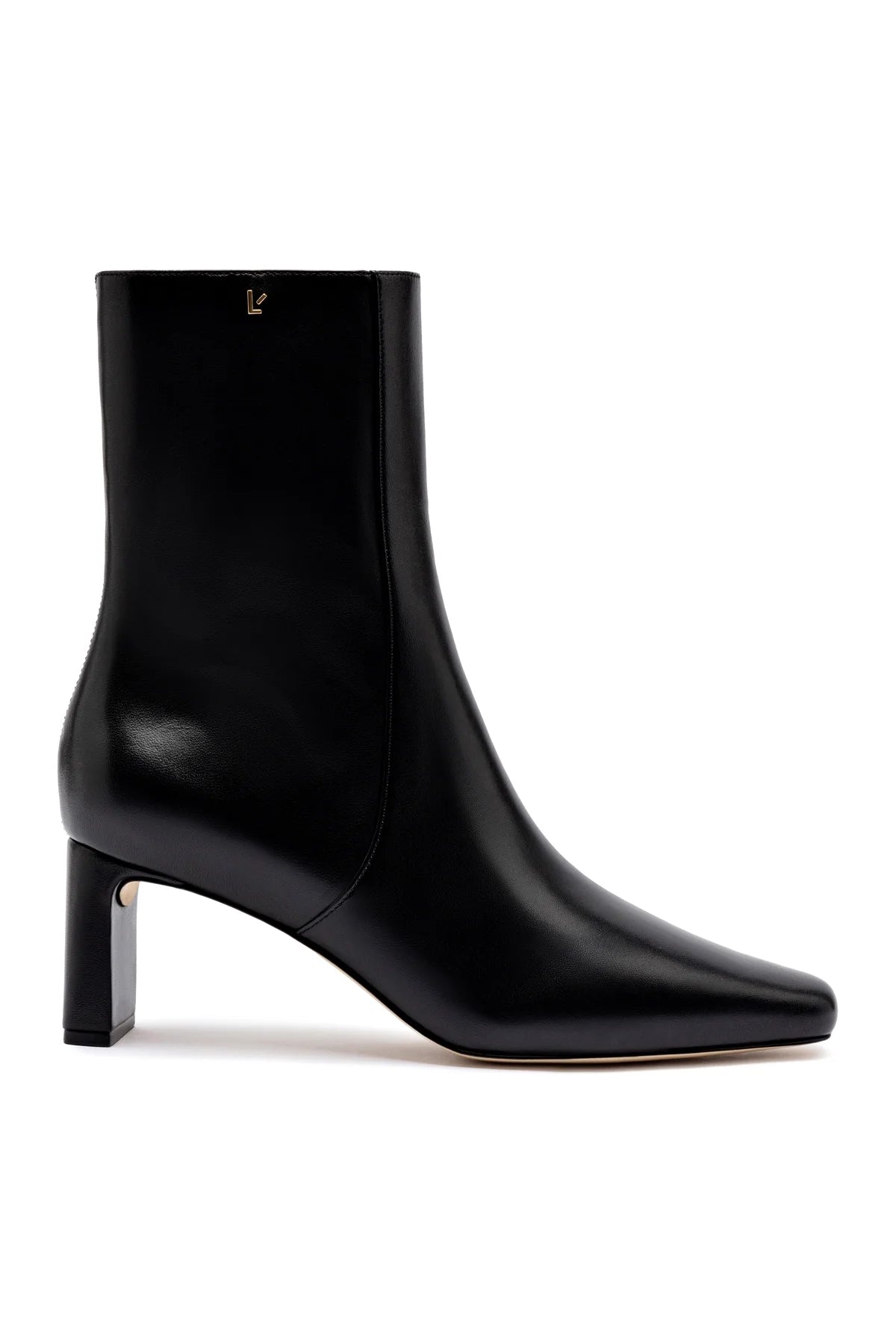 Alexis Bootie In Black Leather by Larroudé