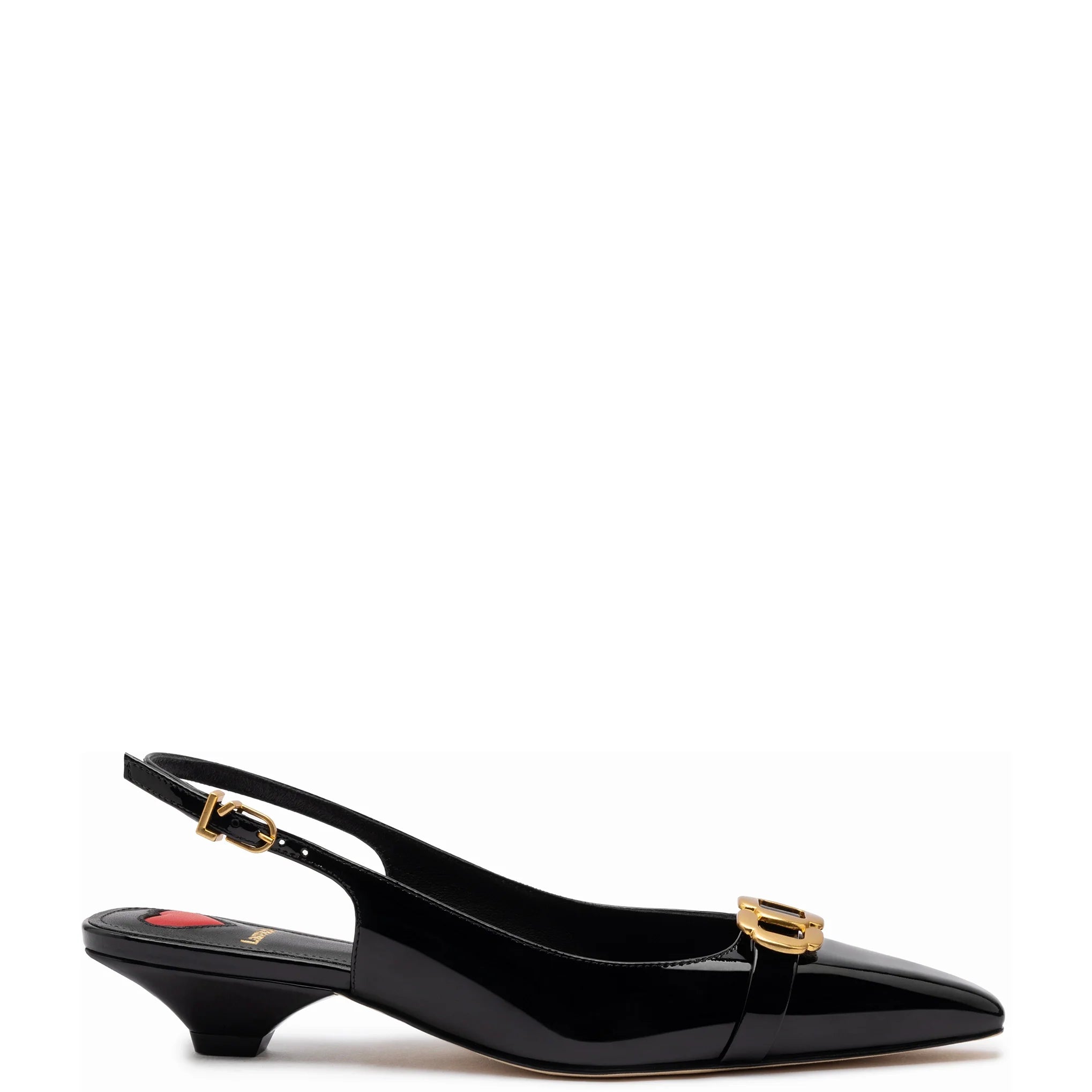 Franca Pump In Black Patent Leather by Larroudé