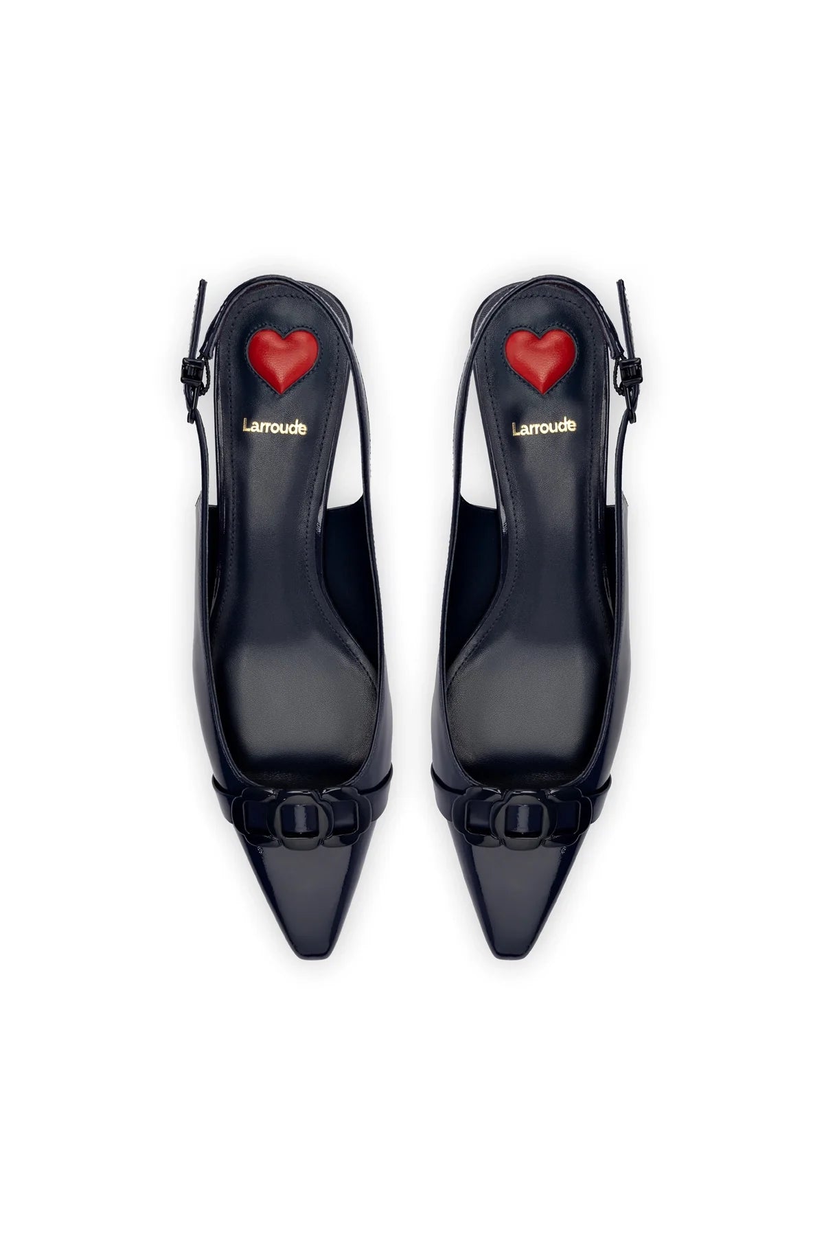 Franca Pump In Navy Patent Leather by Larroudé