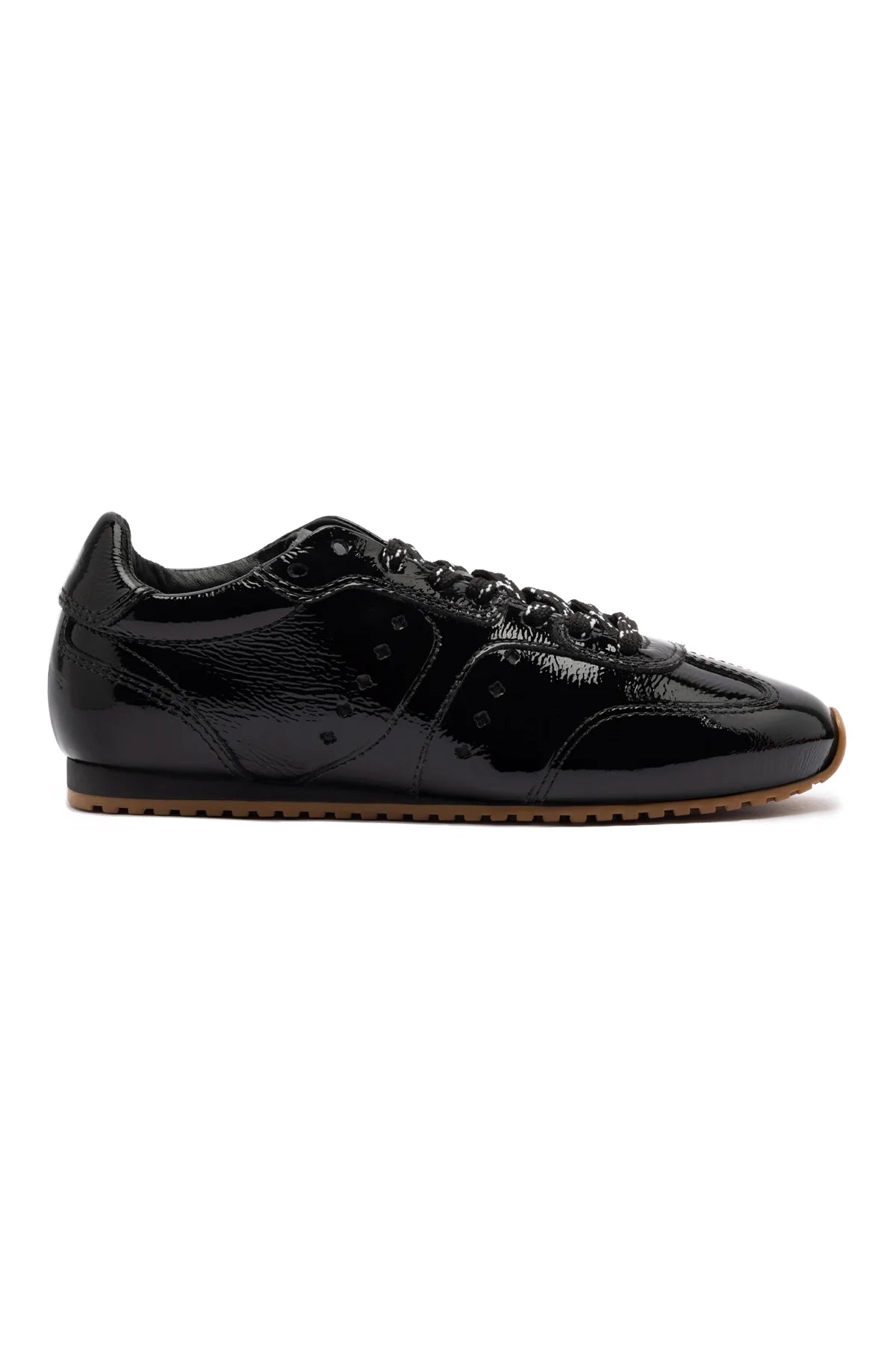 Stella Sneaker In Black Patent Leather by Larroudé