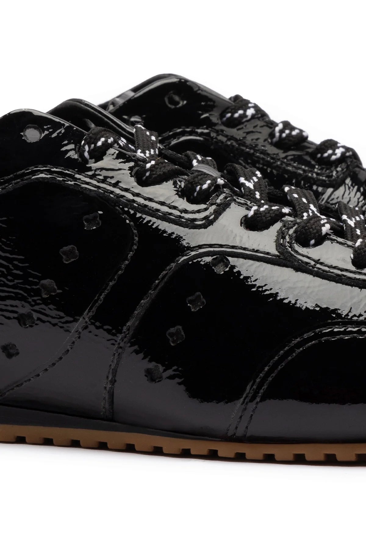 Stella Sneaker In Black Patent Leather by Larroudé