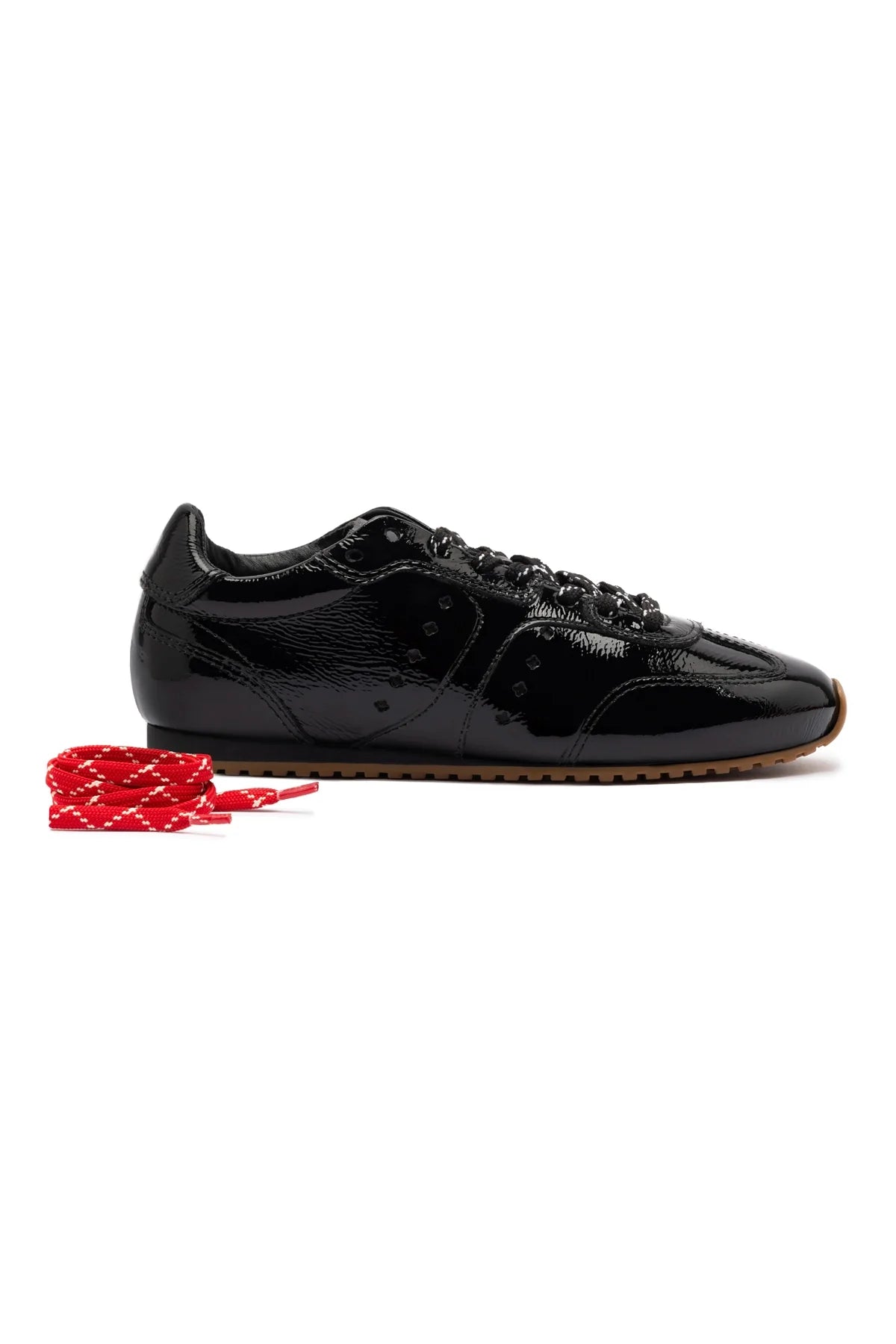 Stella Sneaker In Black Patent Leather by Larroudé