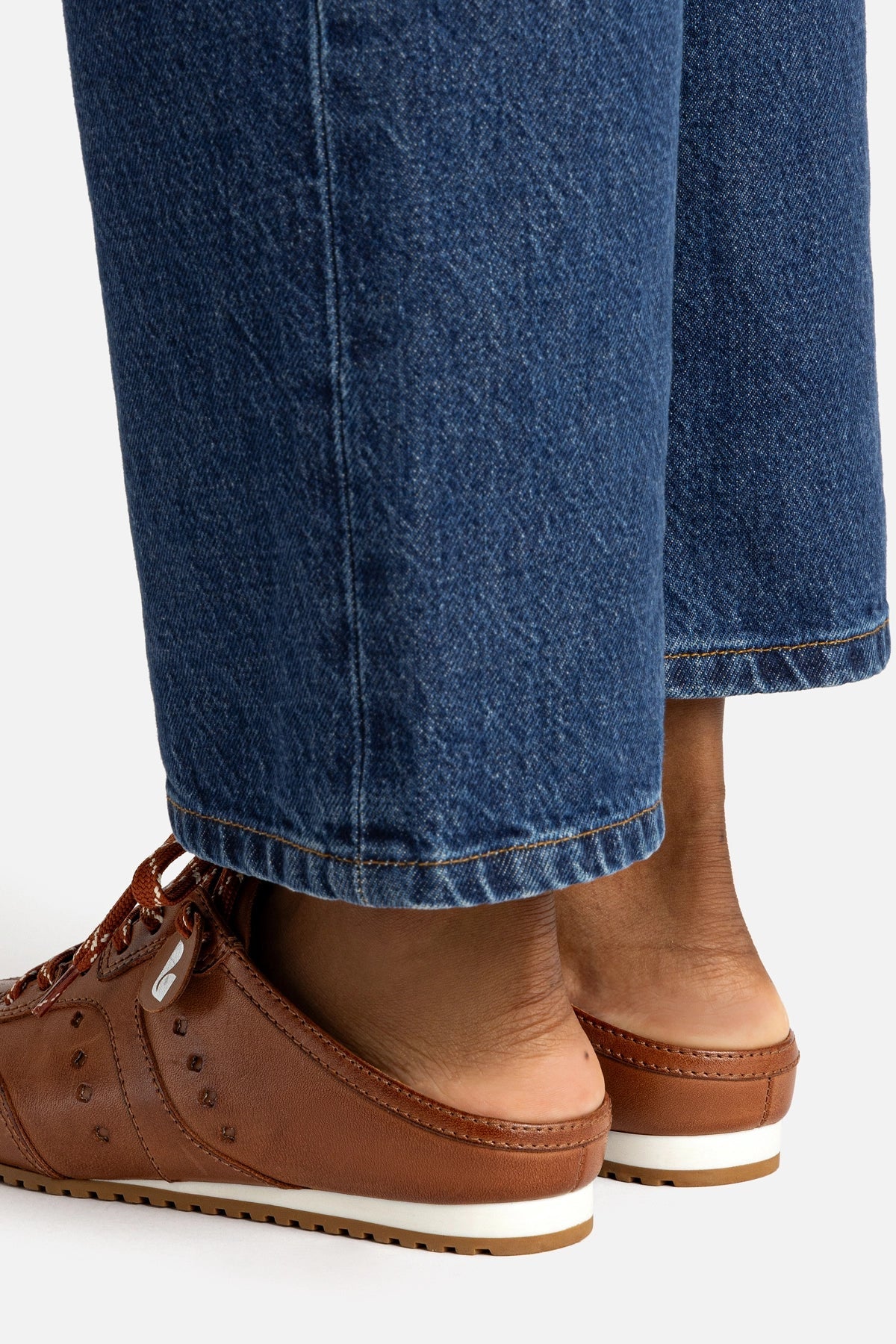 Stella Mule In Caramel Leather by Larroudé