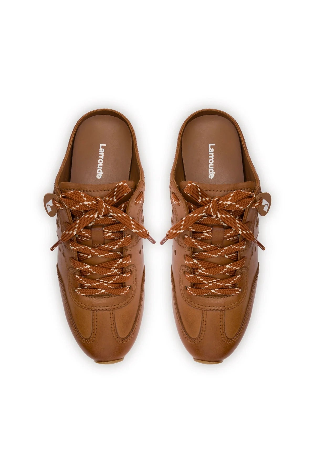 Stella Mule In Caramel Leather by Larroudé