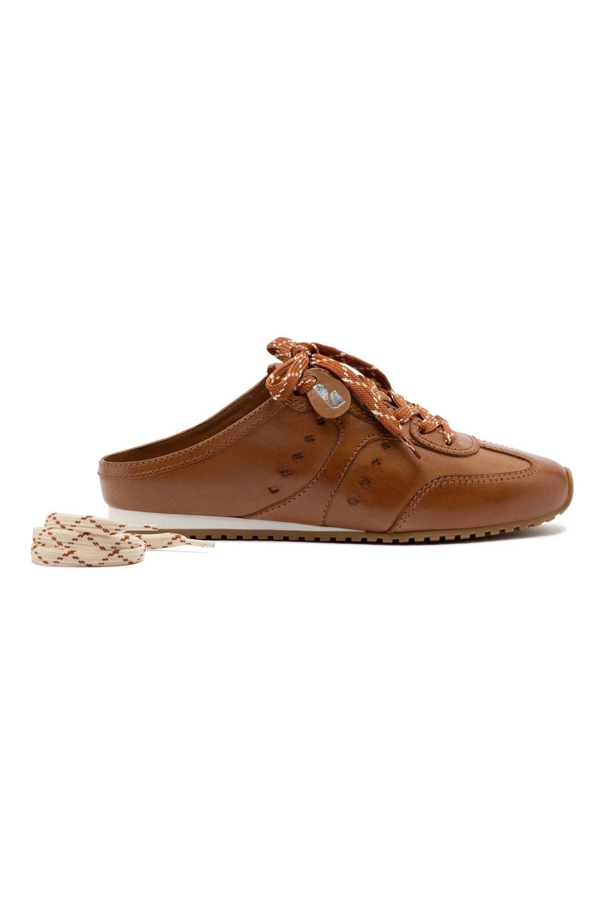 Stella Mule In Caramel Leather by Larroudé