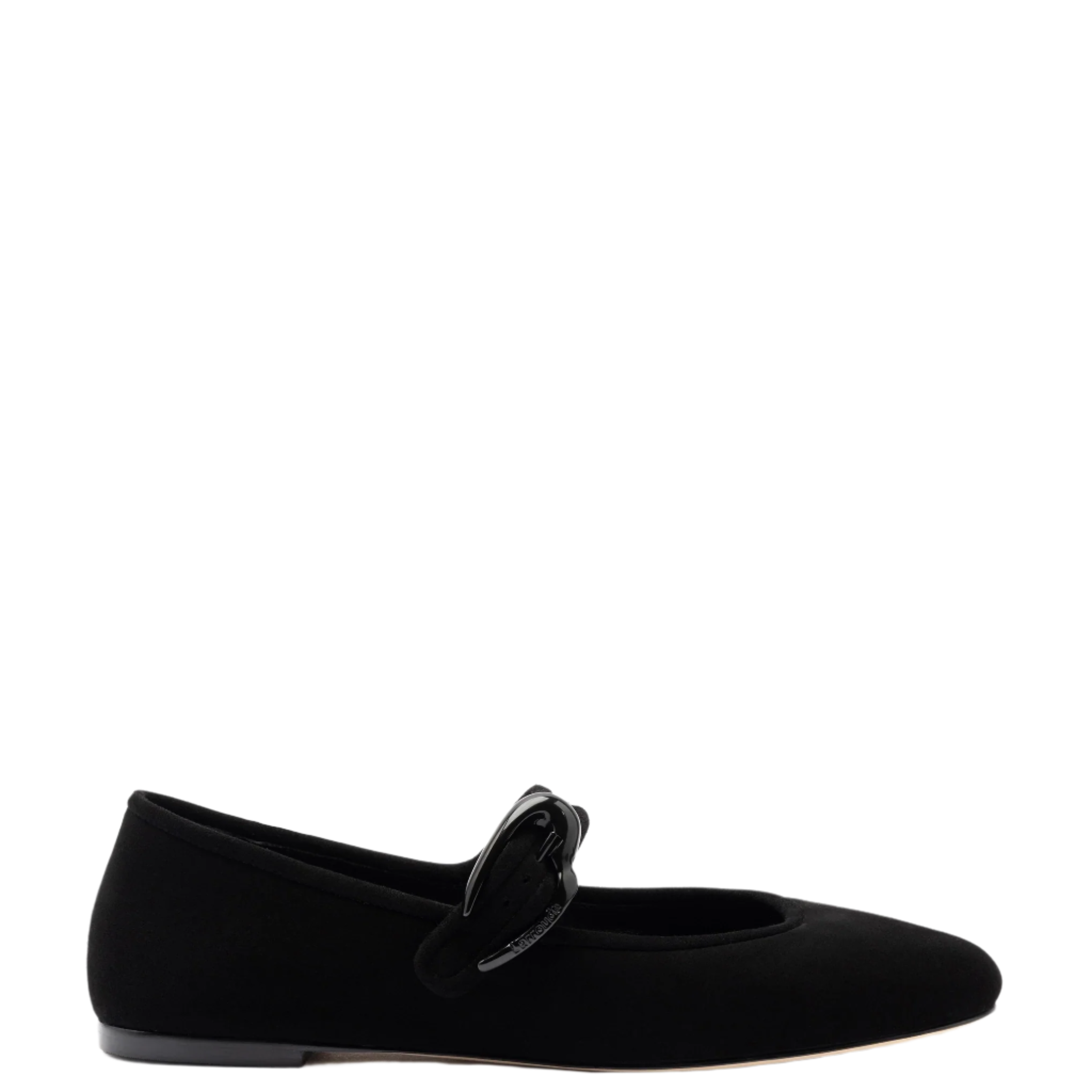 Verona Ballet Flat In Black Suede by Larroudé