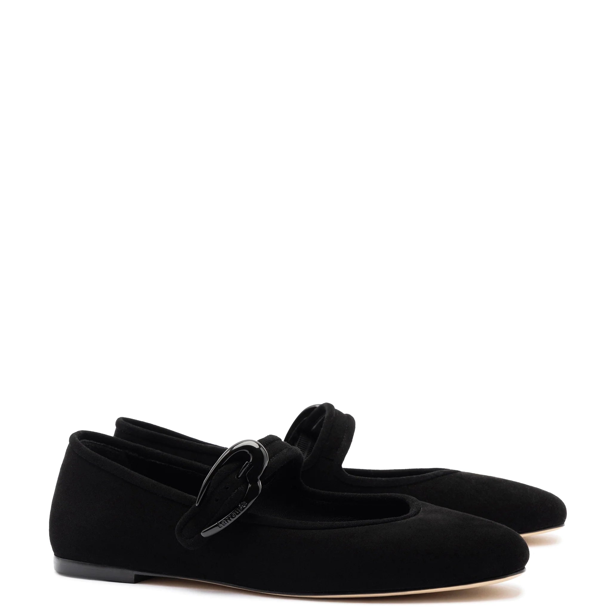 Verona Ballet Flat In Black Suede by Larroudé