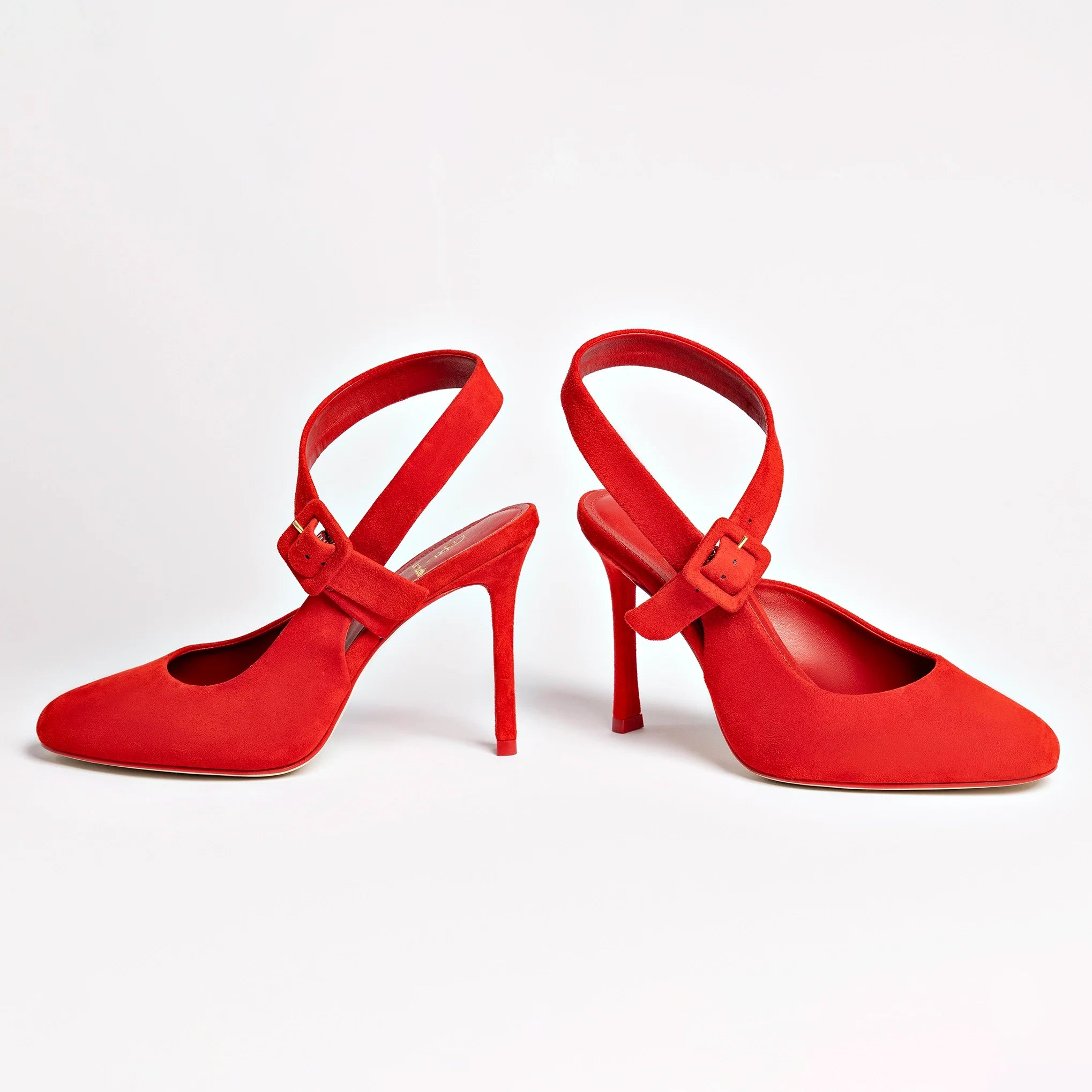 Deena By Larroudé Pump In Red Suede by Larroudé