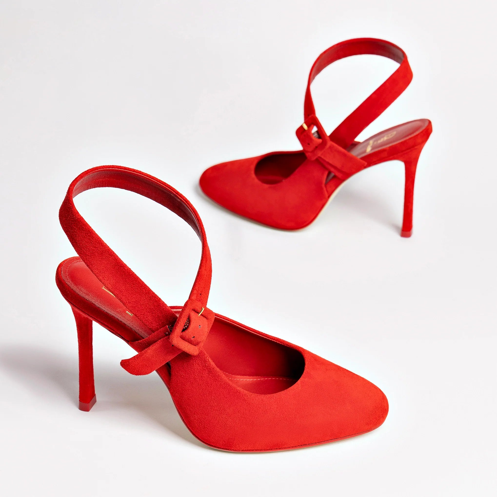 Deena By Larroudé Pump In Red Suede by Larroudé