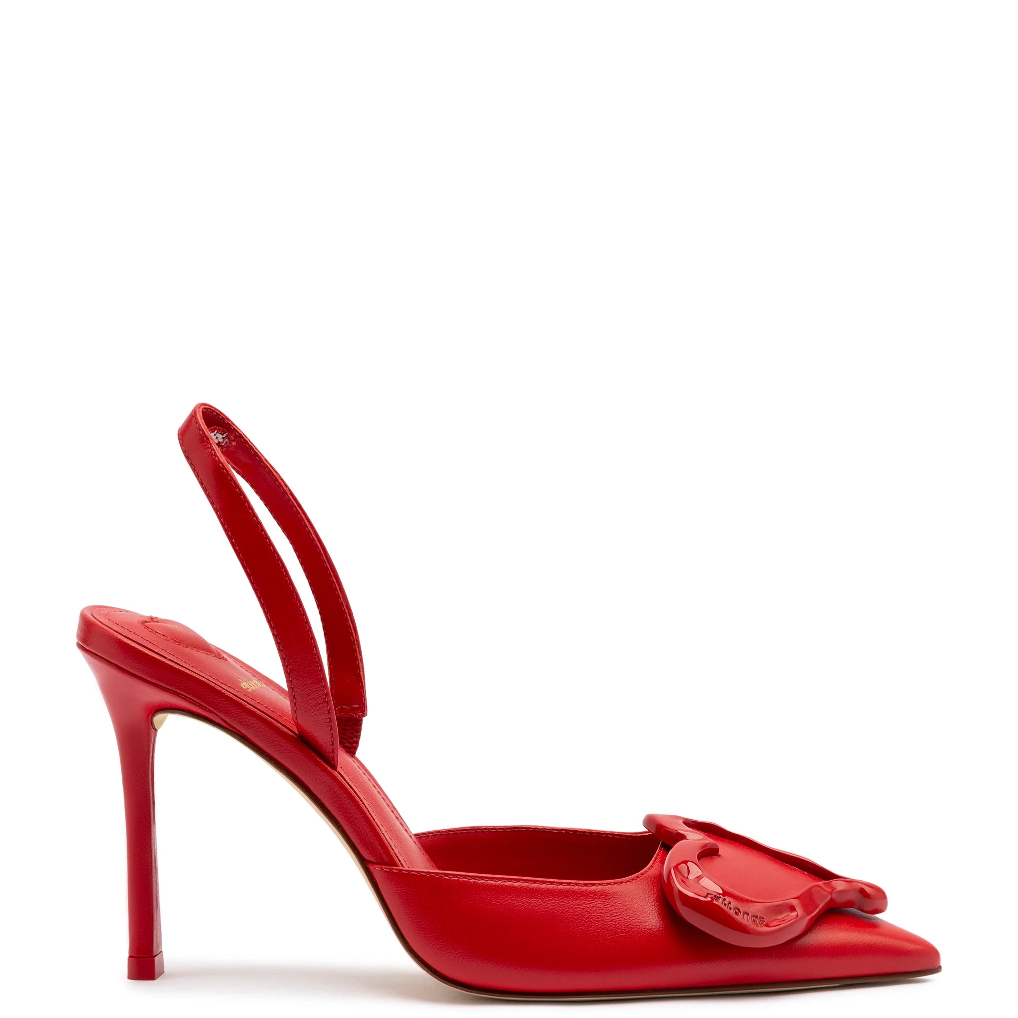 Amore Pump In Scarlet Leather by Larroudé