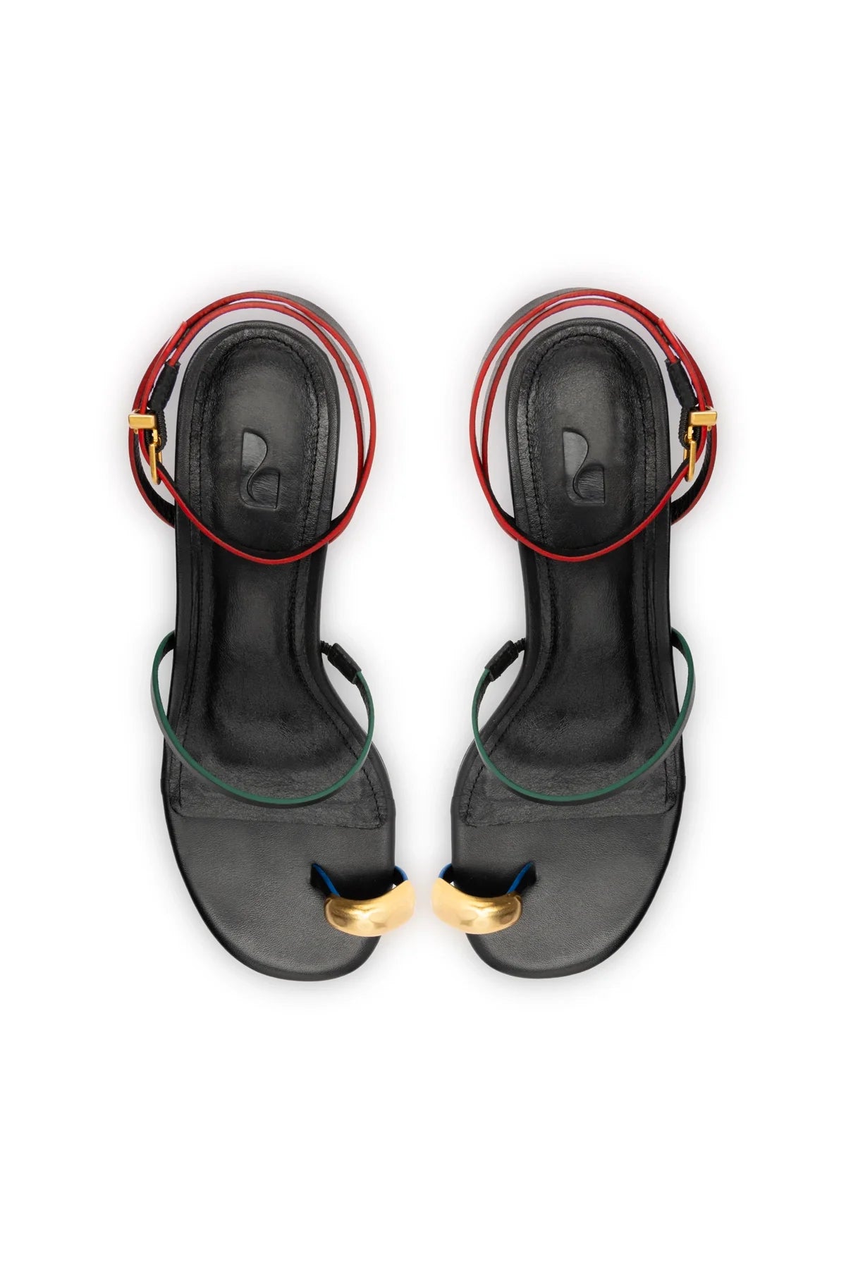 Biarritz Block In Black Leather by Larroudé