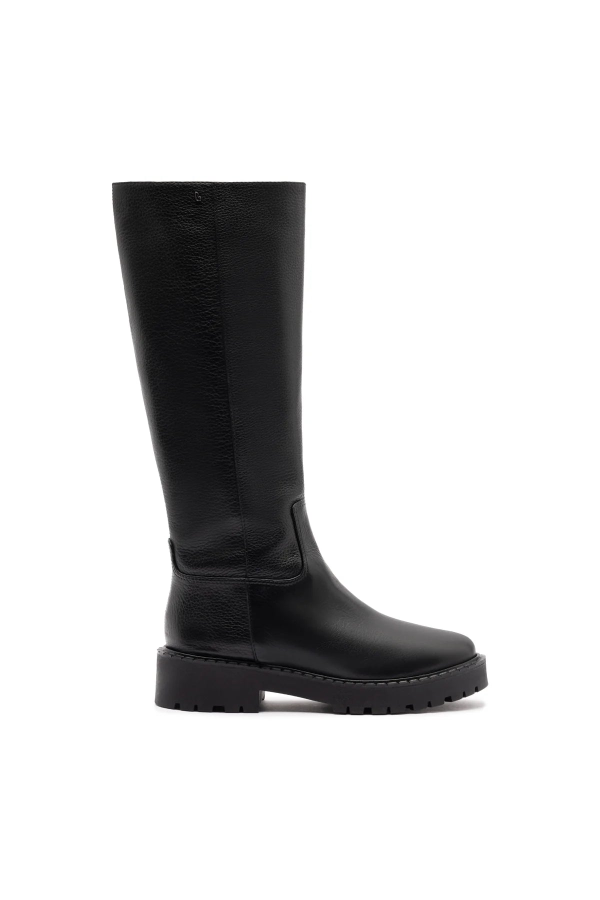 Anne Lugsole Boot In Black Leather by Larroudé