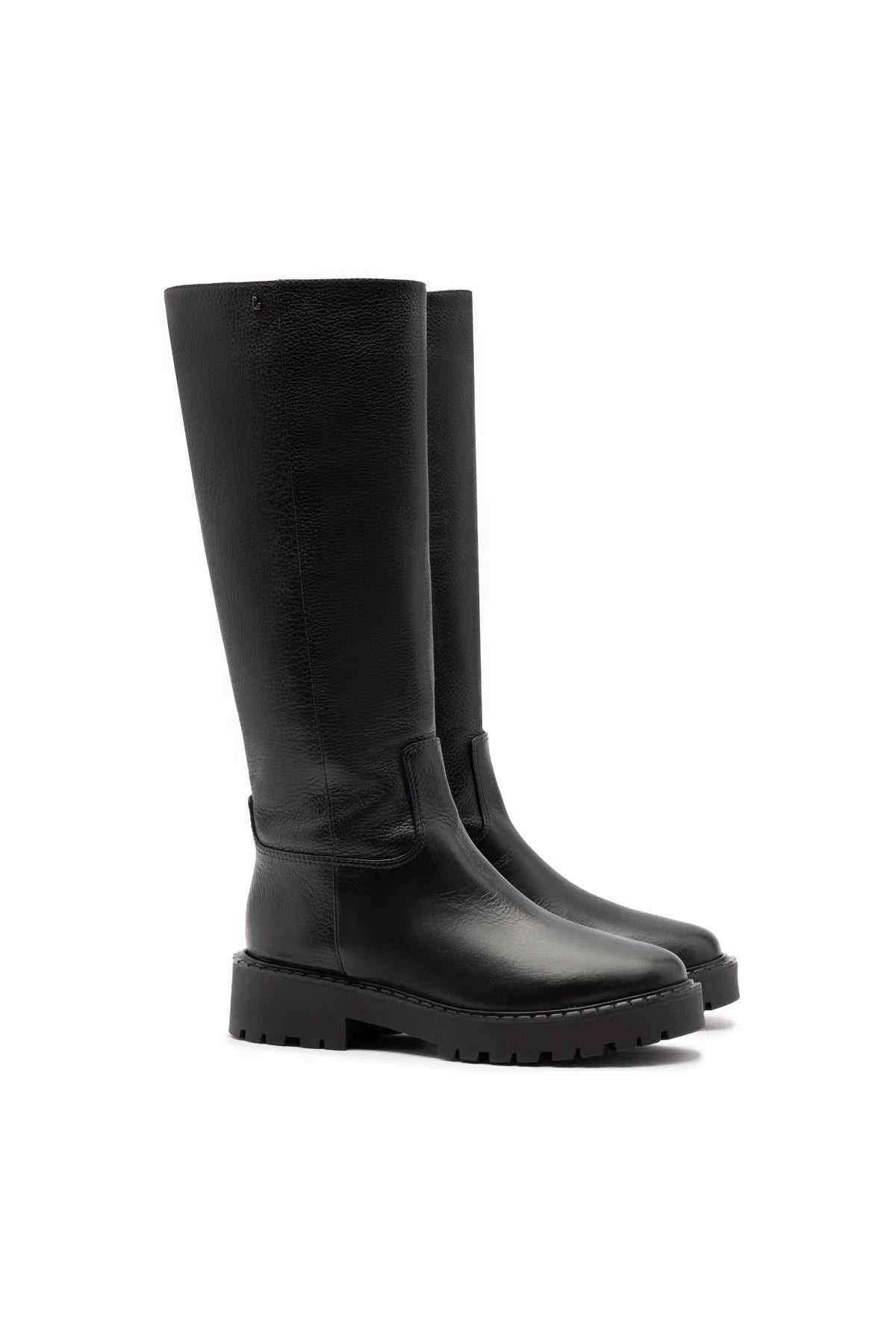 Anne Lugsole Boot In Black Leather by Larroudé