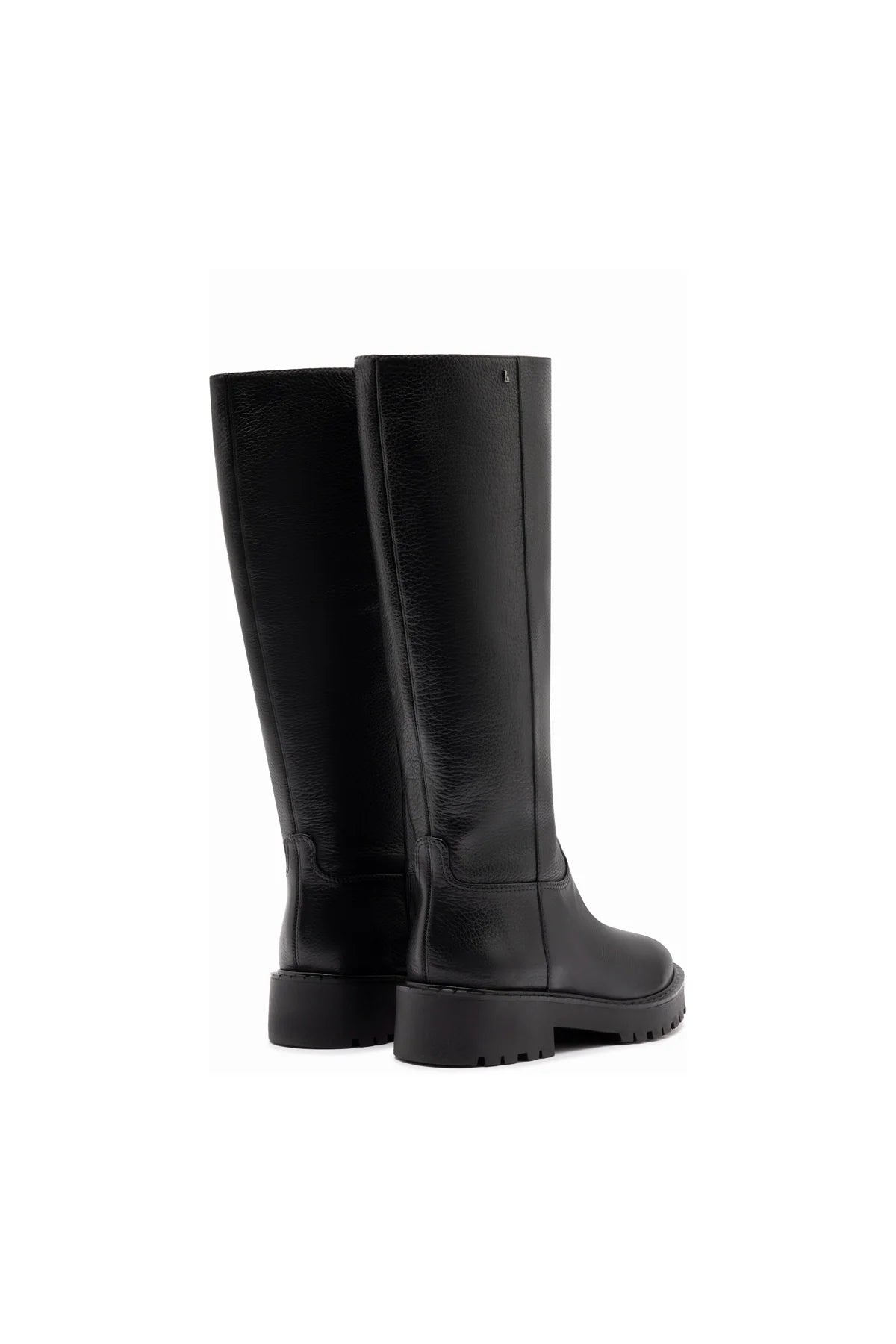 Anne Lugsole Boot In Black Leather by Larroudé