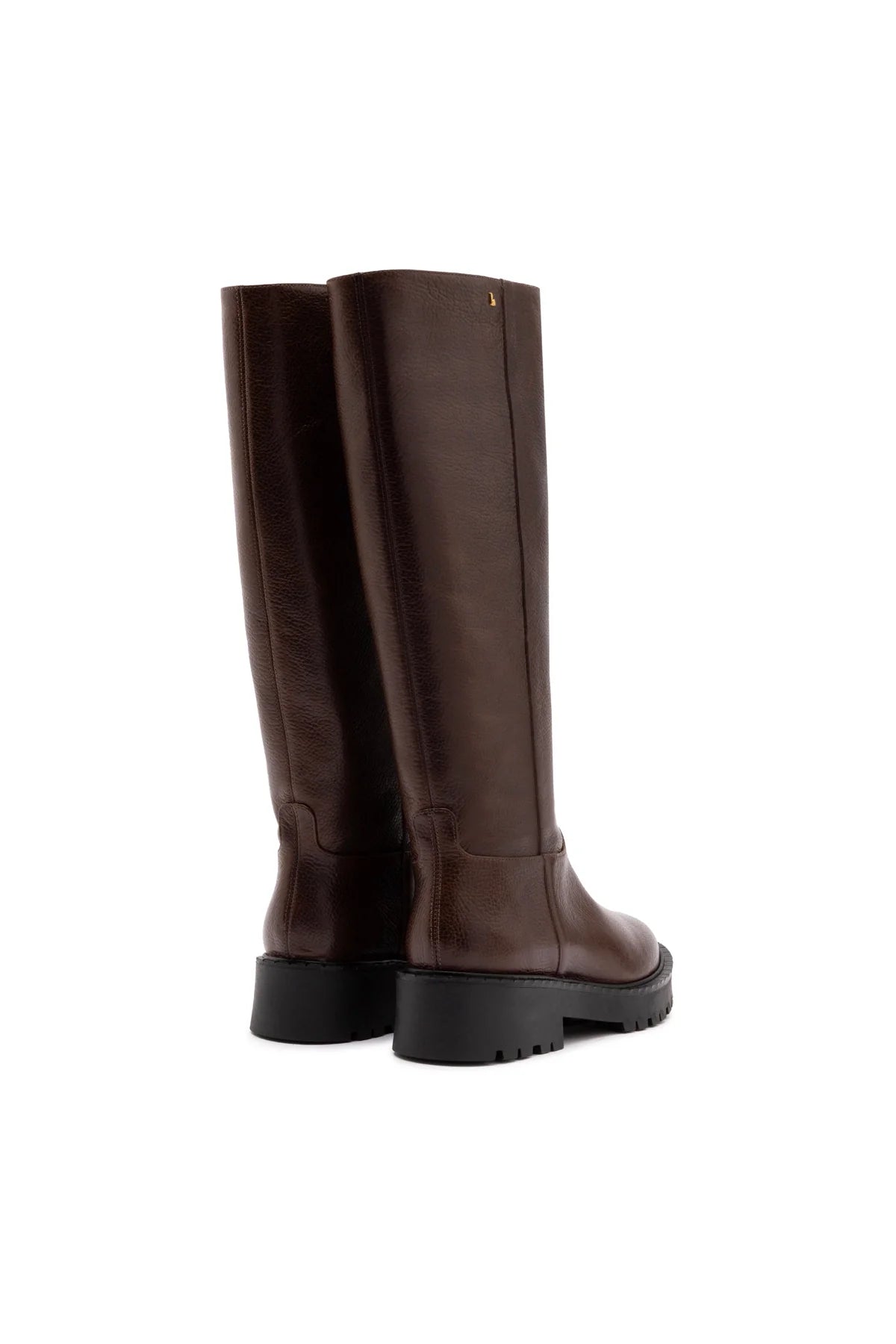 Anne Lugsole Boot In Brown Leather by Larroudé